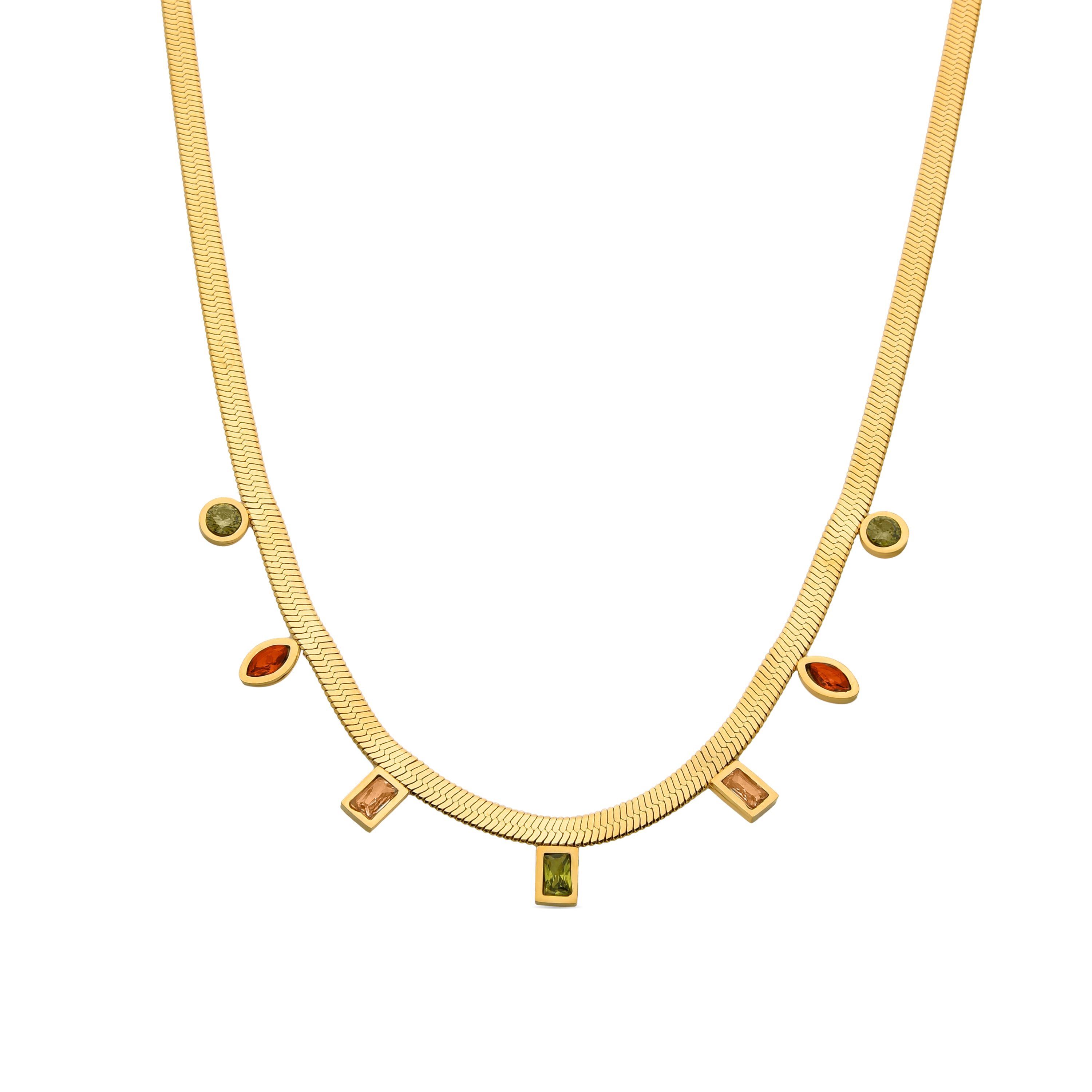 Collar acabado en oro amarillo de 18K - Phieo