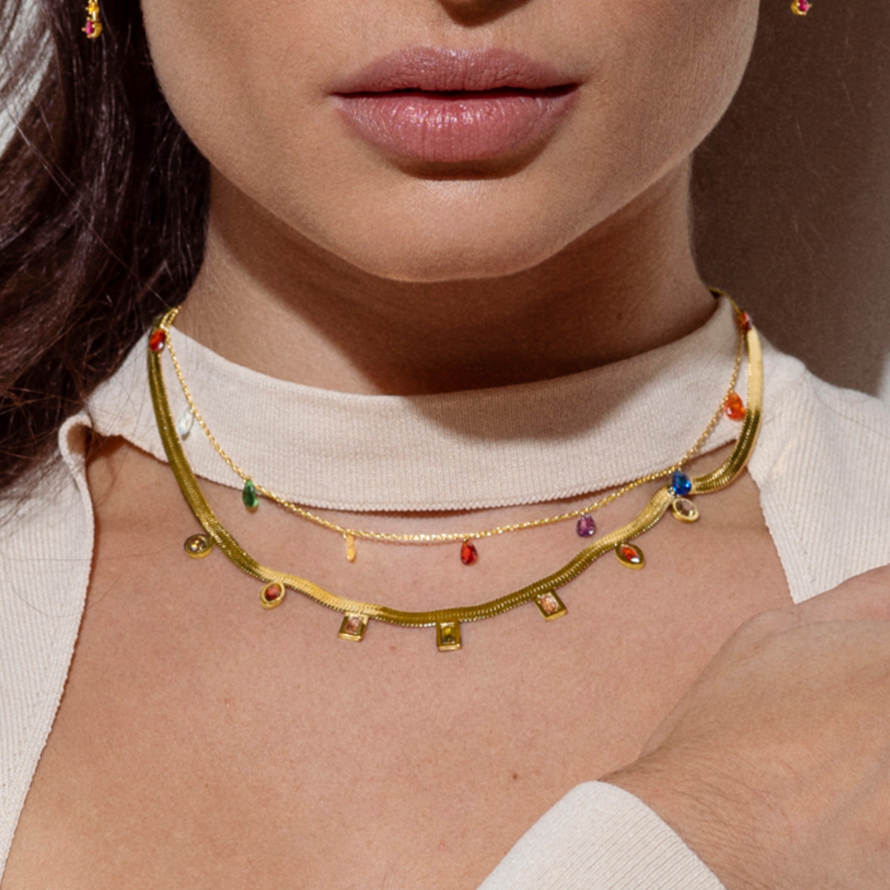 Collar acabado en oro amarillo de 18K - Phieo