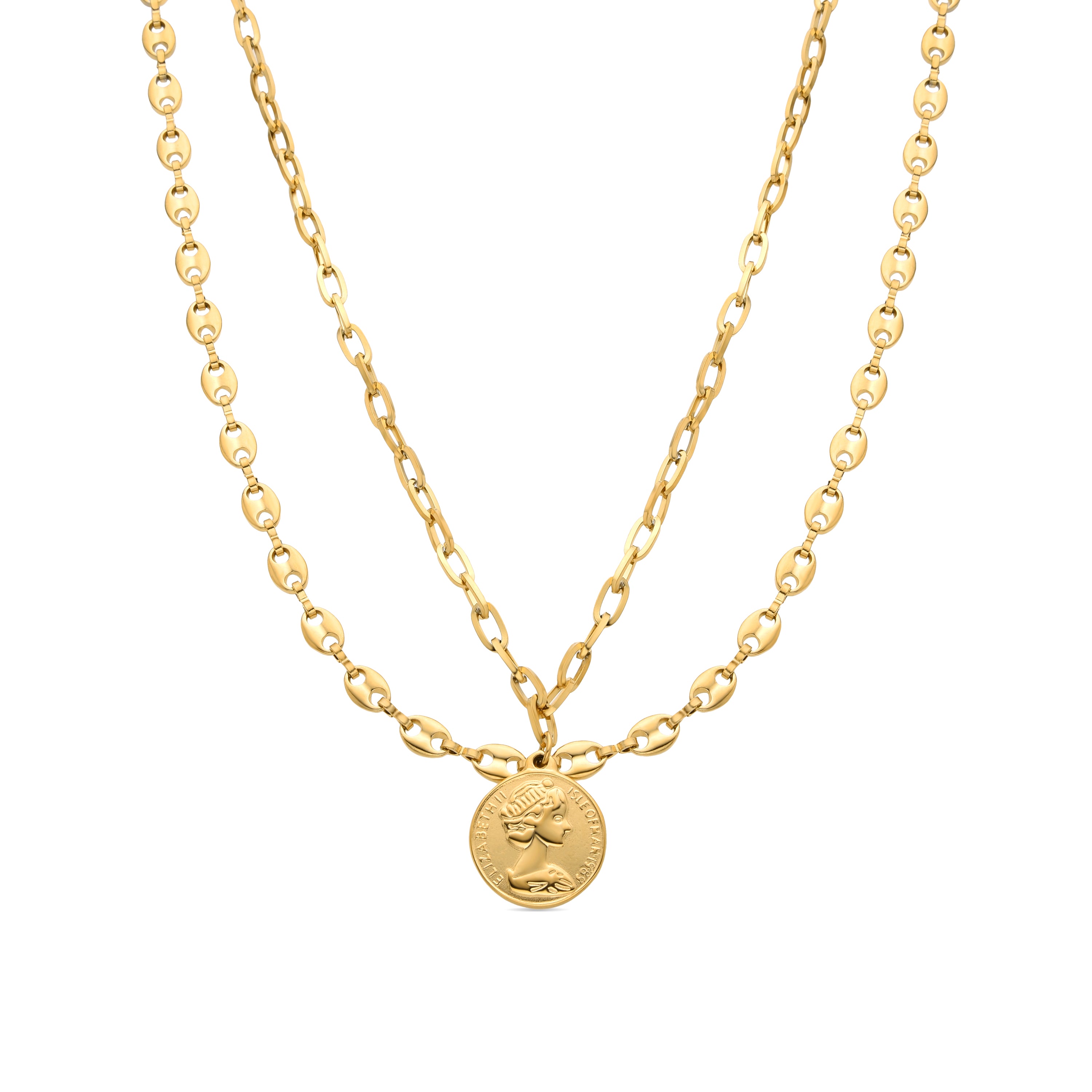 Collar acabado en oro amarillo de 18k - Takson