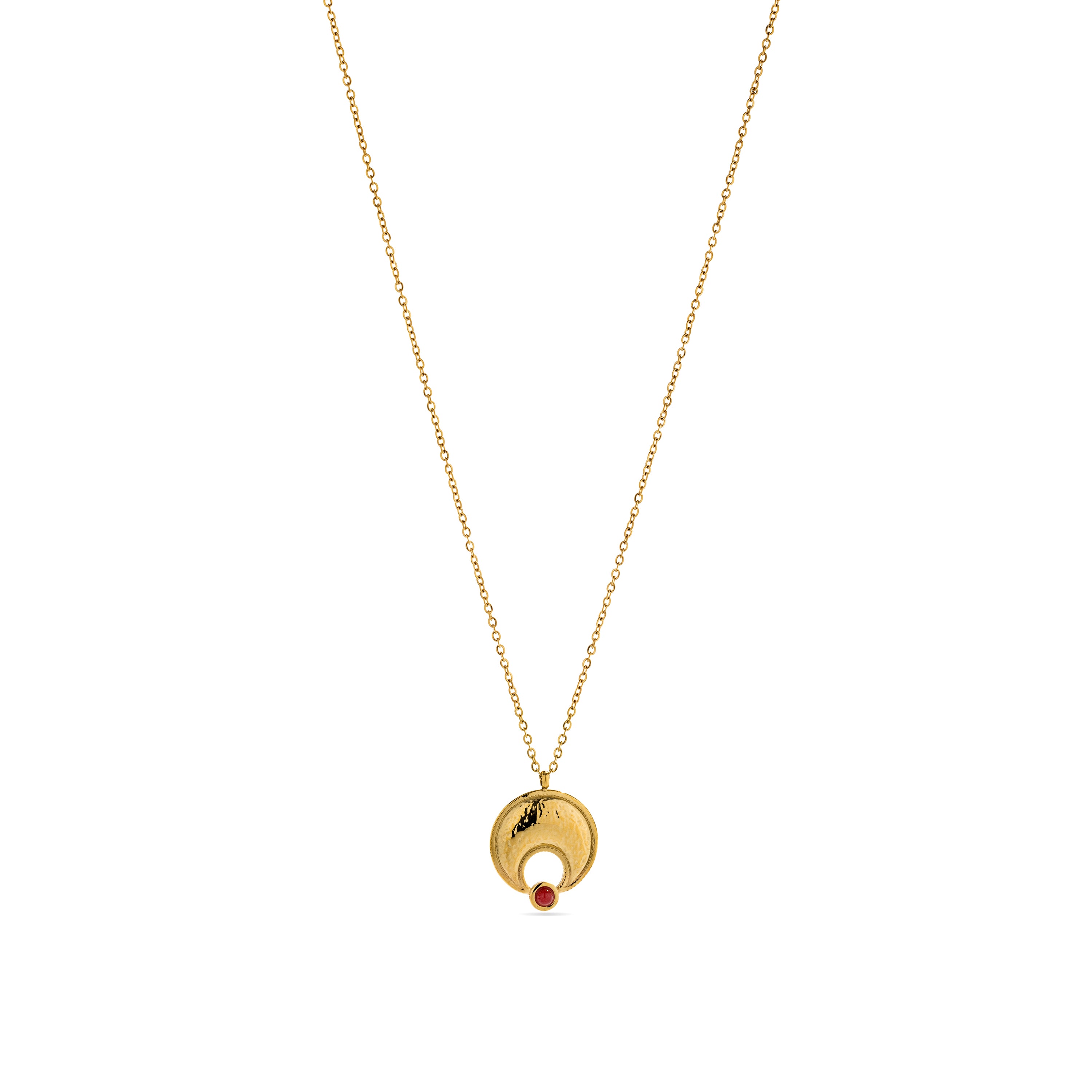 Collar de Coral acabado en oro amarillo de 18k - Euvia
