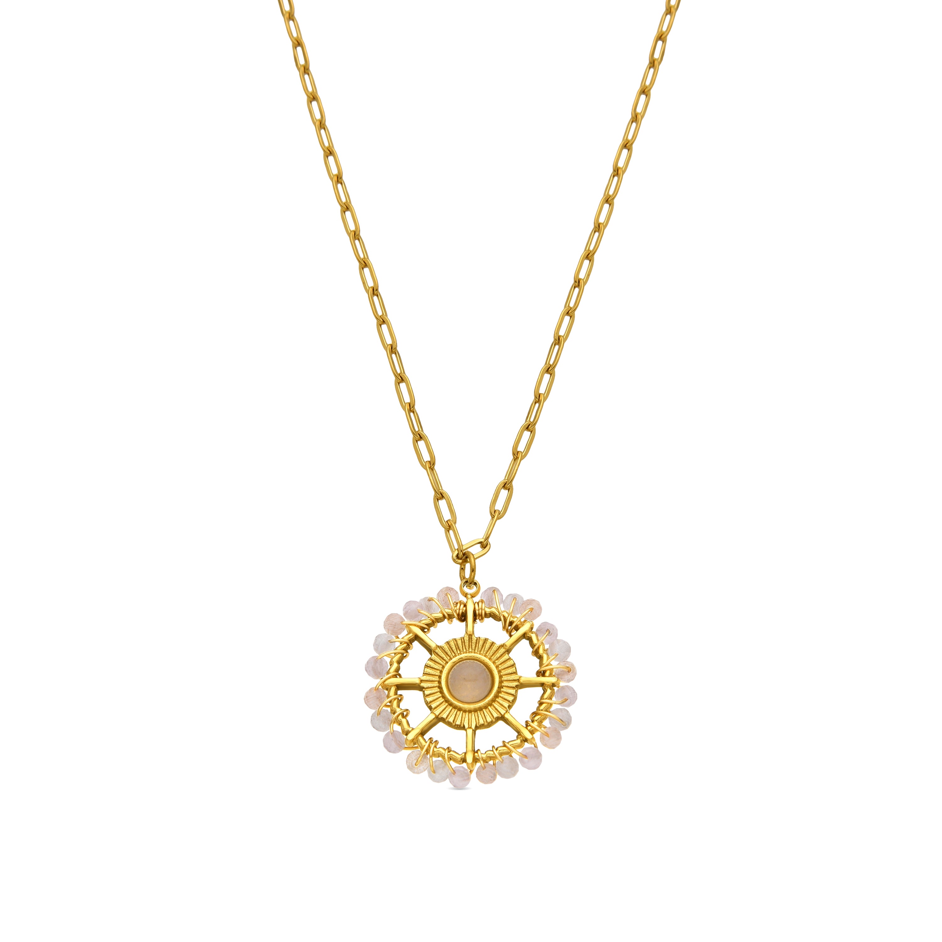 Collar con Circonita Brillante acabado oro 18k - Yakde