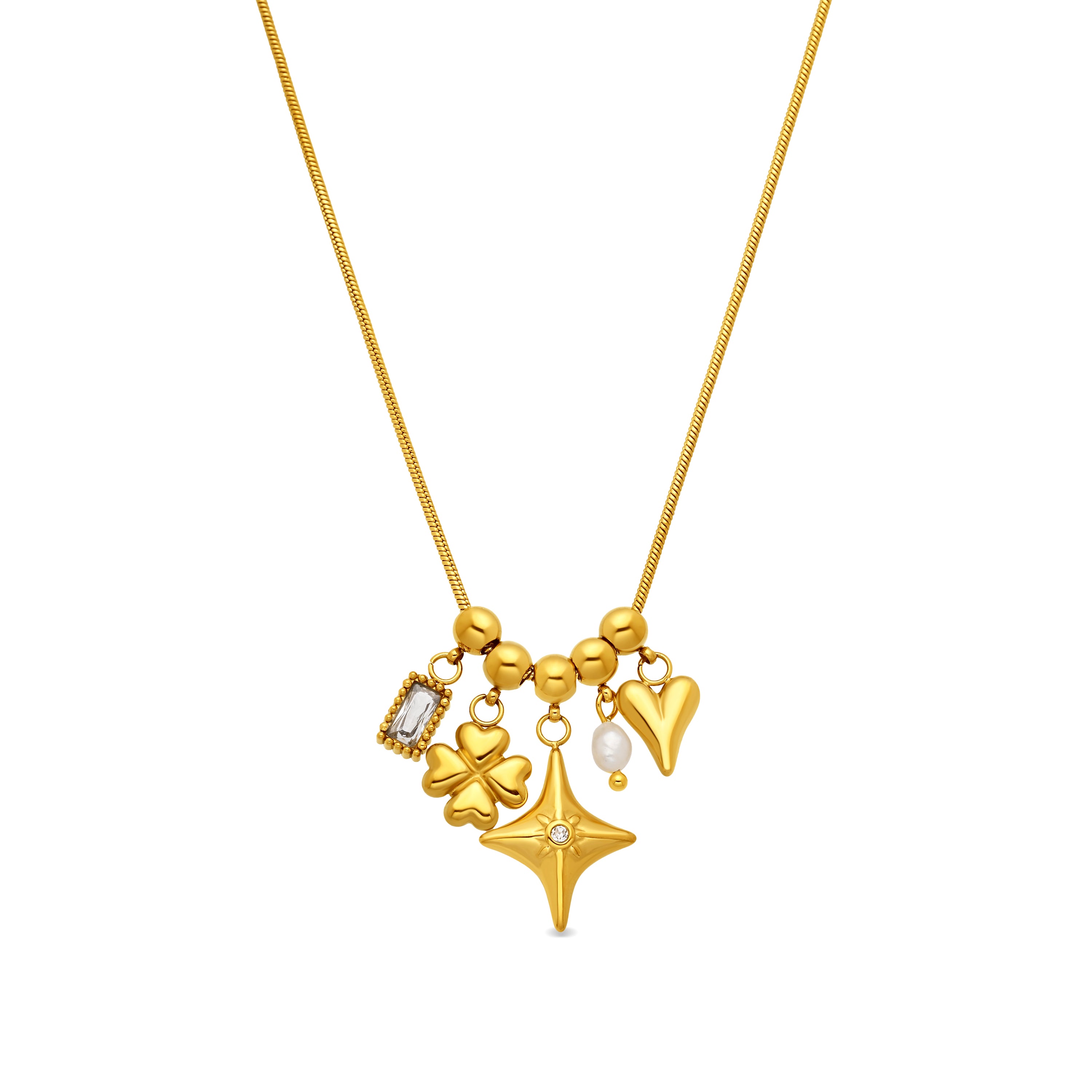 Collar de Circonita Brillante acabado en oro amarillo de 18k - Radlo