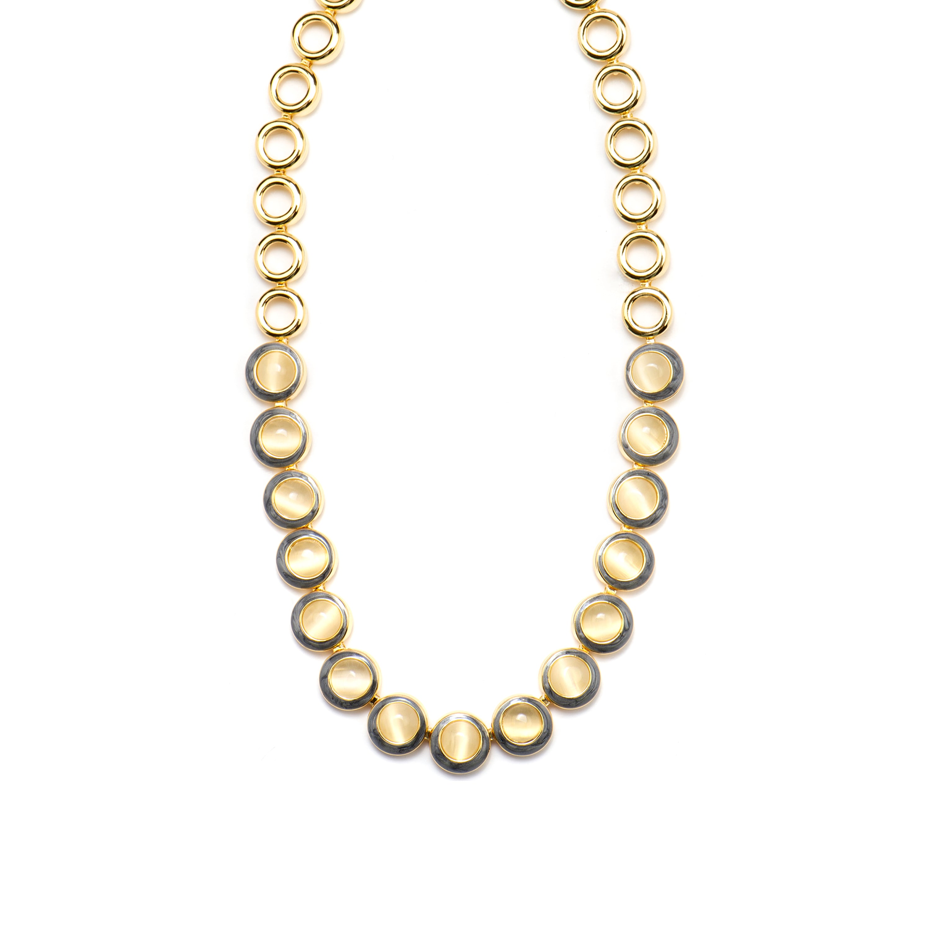 Collier avec Œil de Chat finition or 18k - Nawil