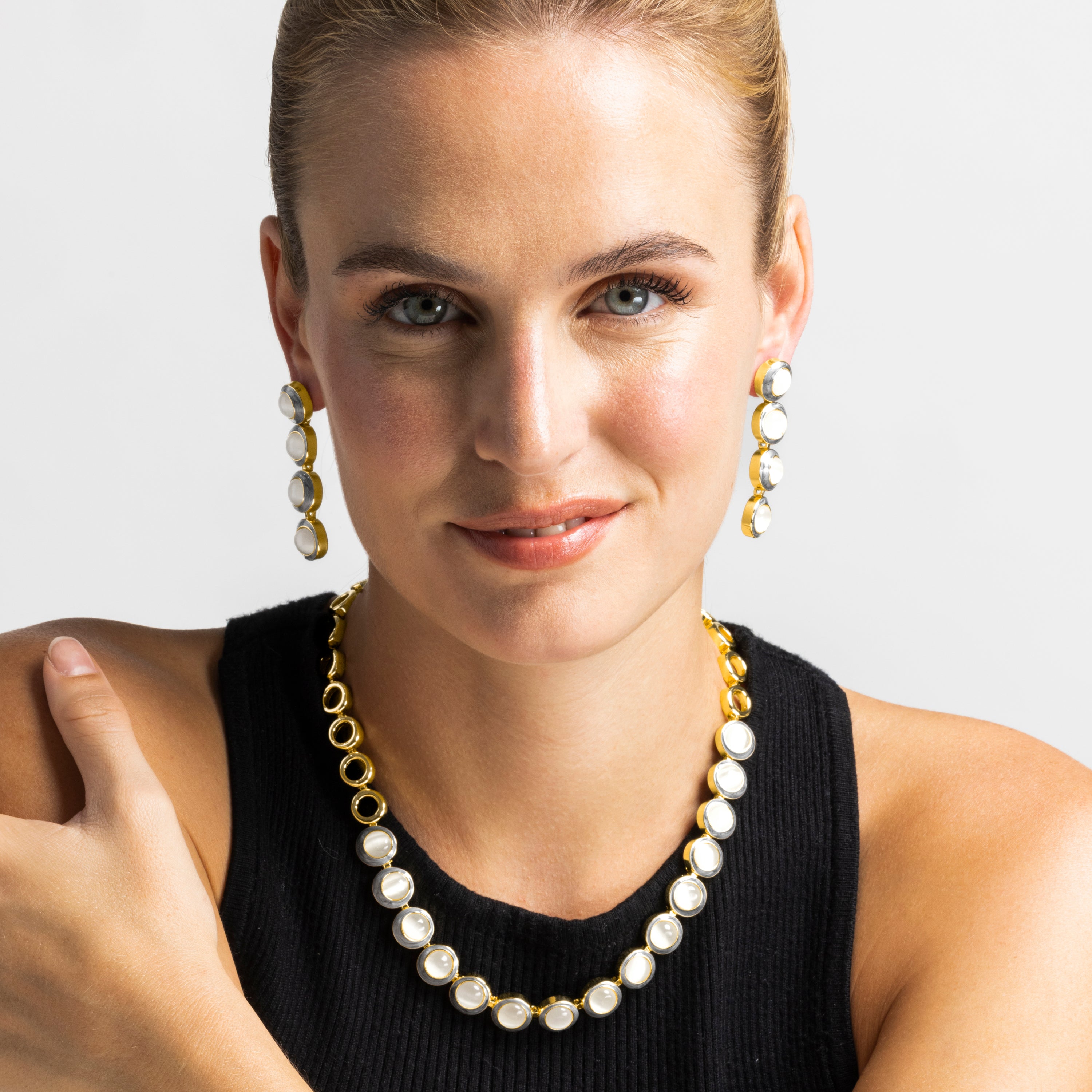 Collier avec Œil de Chat finition or 18k - Nawil