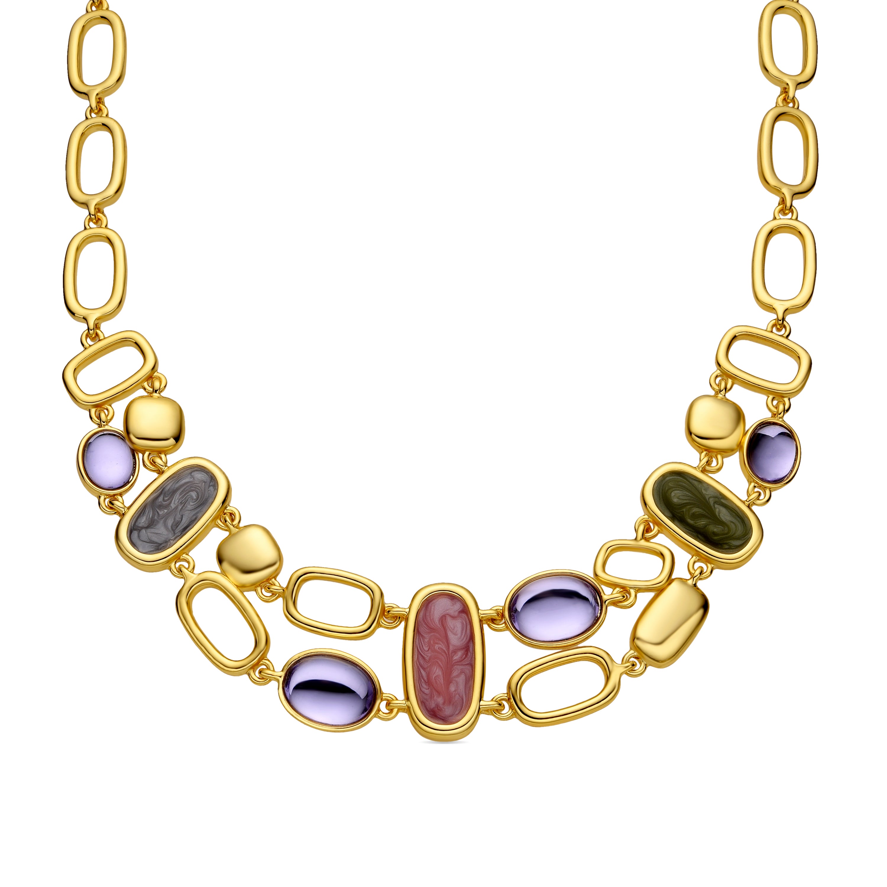 Anillo de Lacado Multicolor acabado en oro amarillo de 18k - Wiso