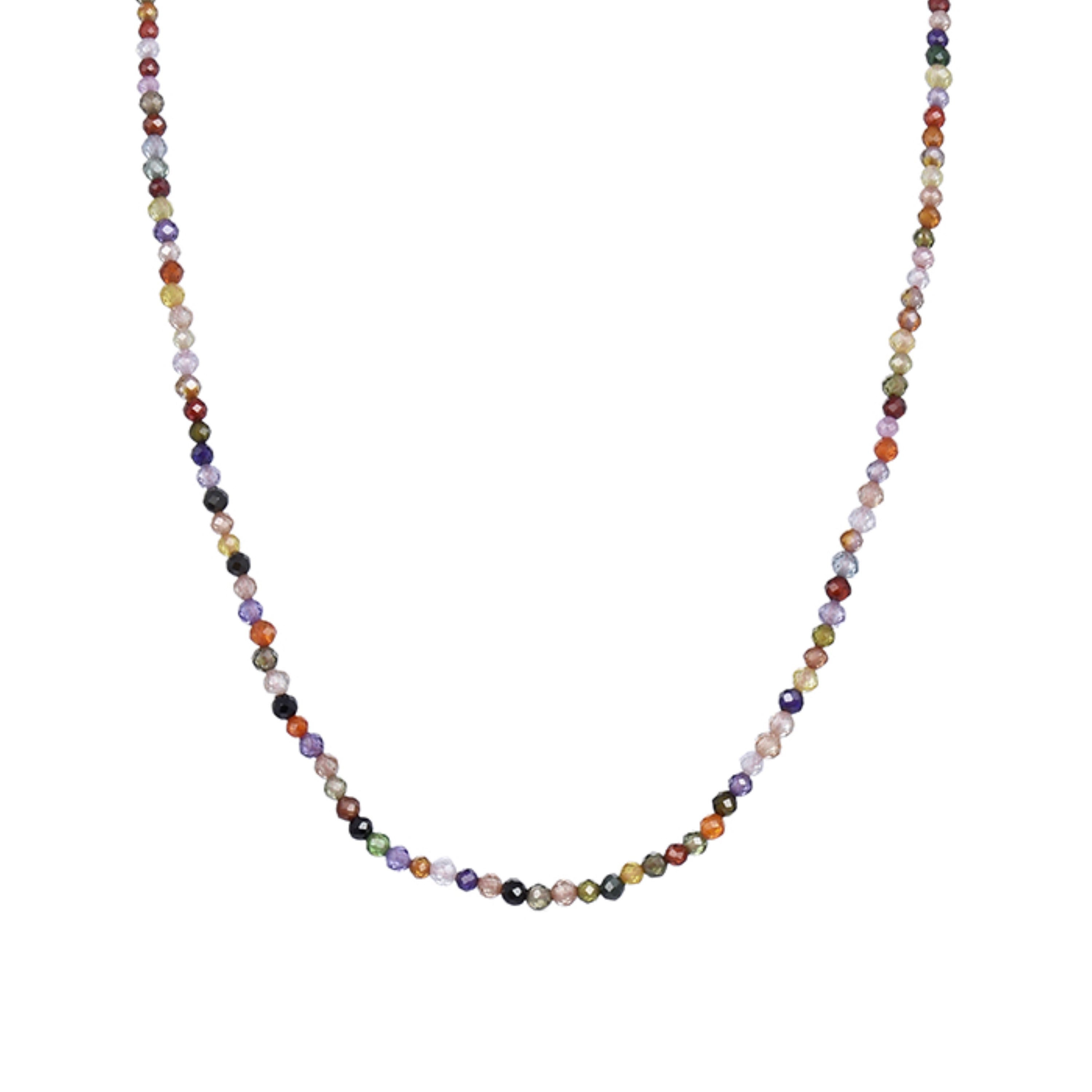 Collar de Aleación de Metal y Cristal Multicolor acabado en oro amarillo de 18k - Ufela