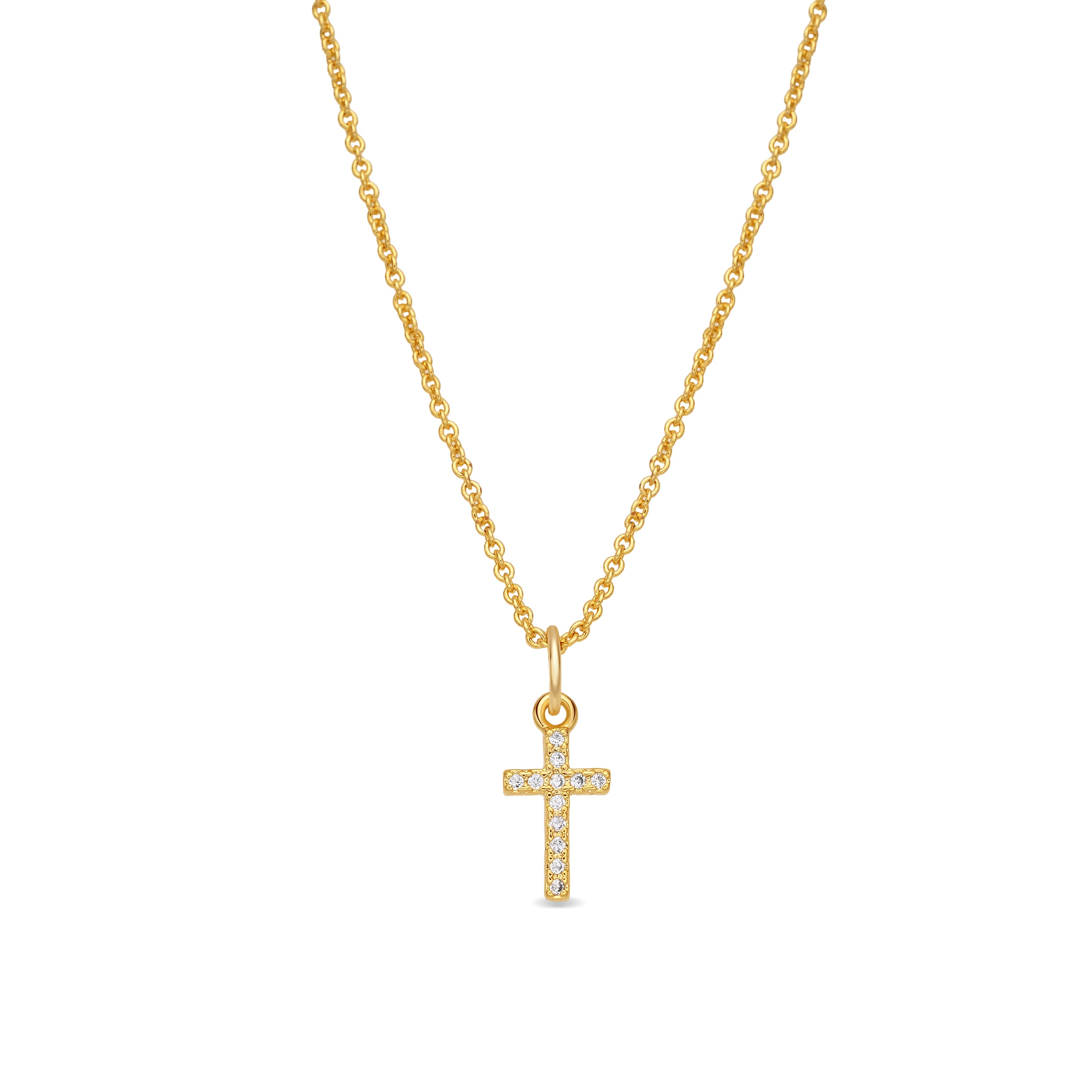 Collar de Circonita Brillante acabado en oro amarillo de 18k - Askom