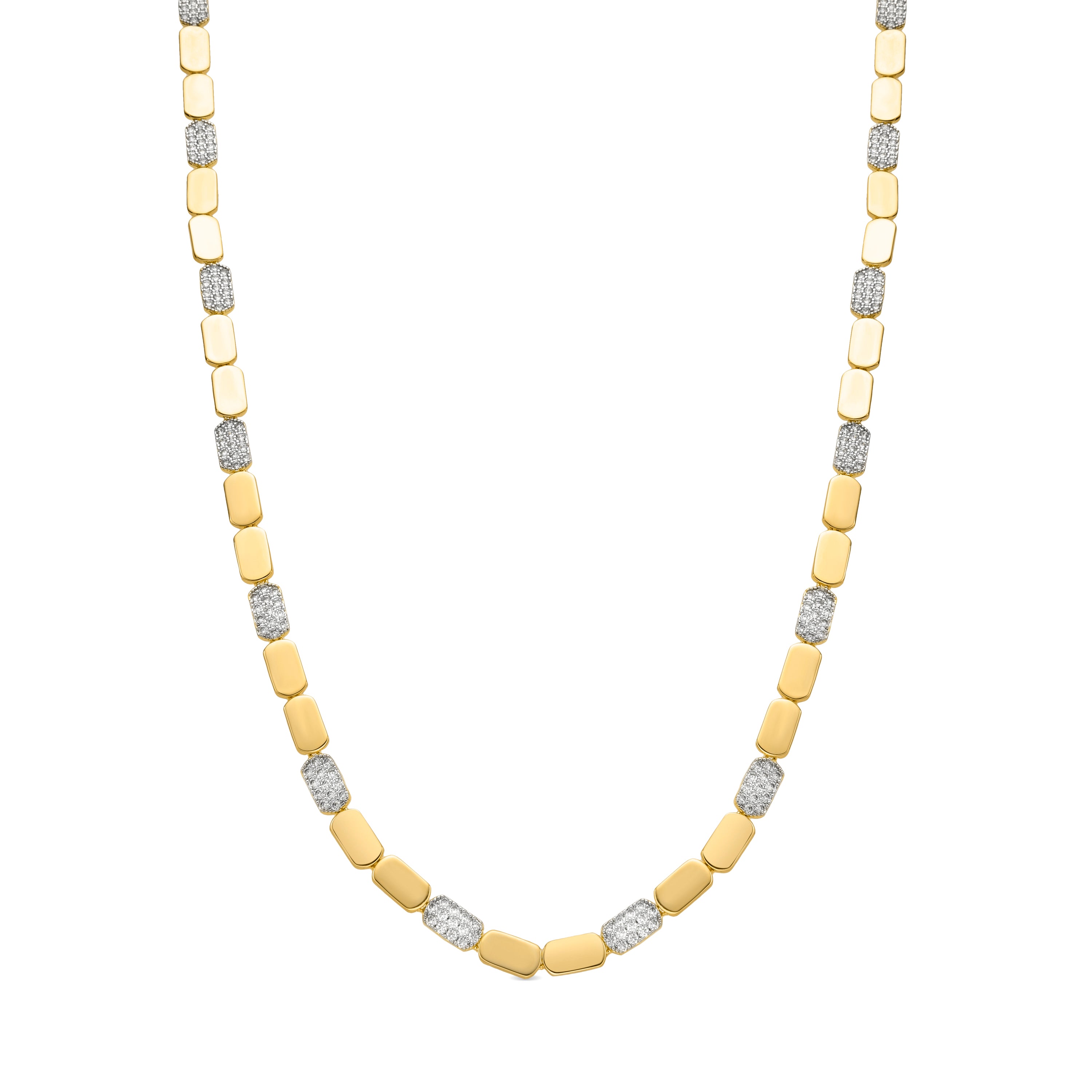 Collar de Aleación de Metal y Circonita Brillante acabado en oro amarillo de 18k - Likgo
