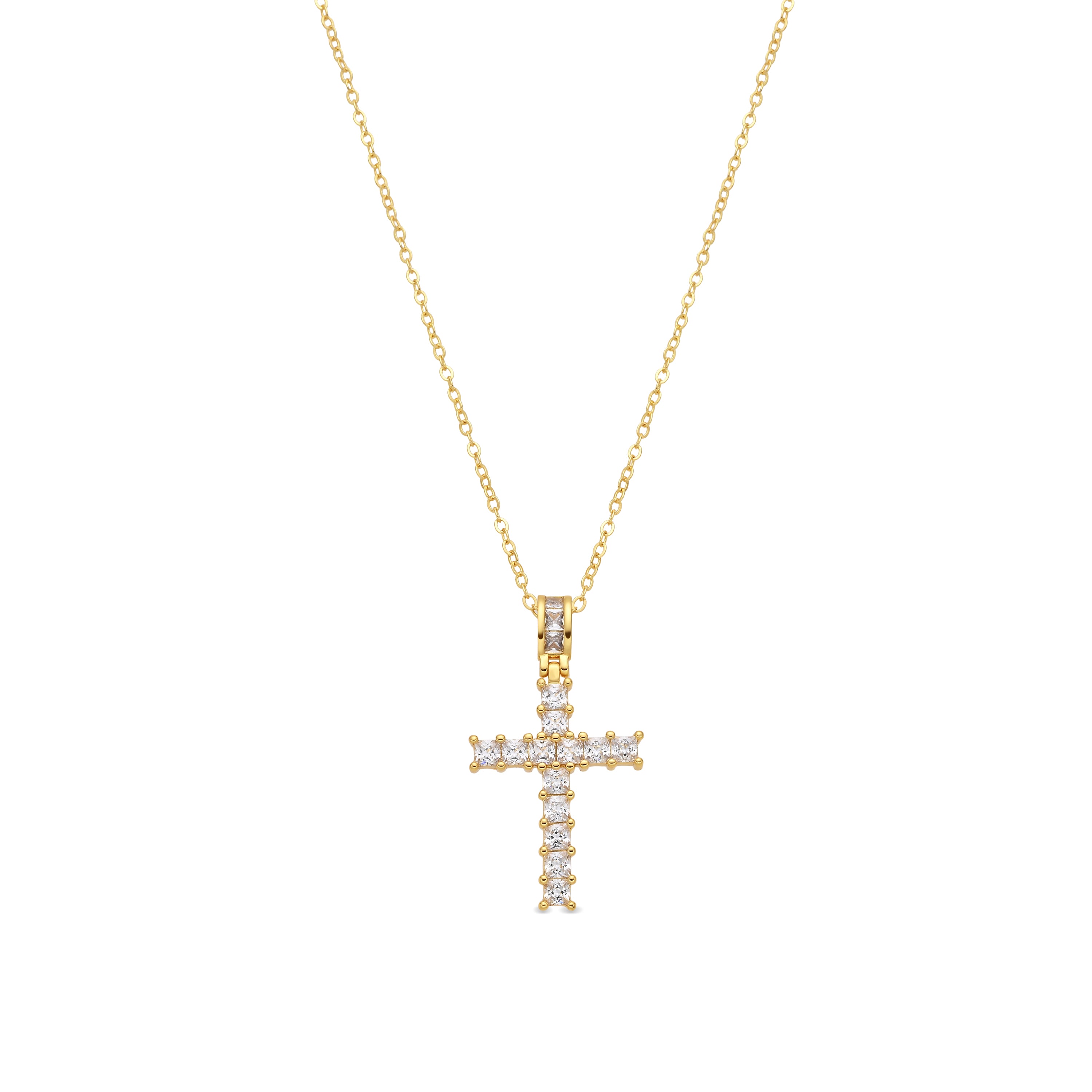 Collar de Aleación de Metal y Circonita Brillante acabado en oro amarillo de 18k - Amku