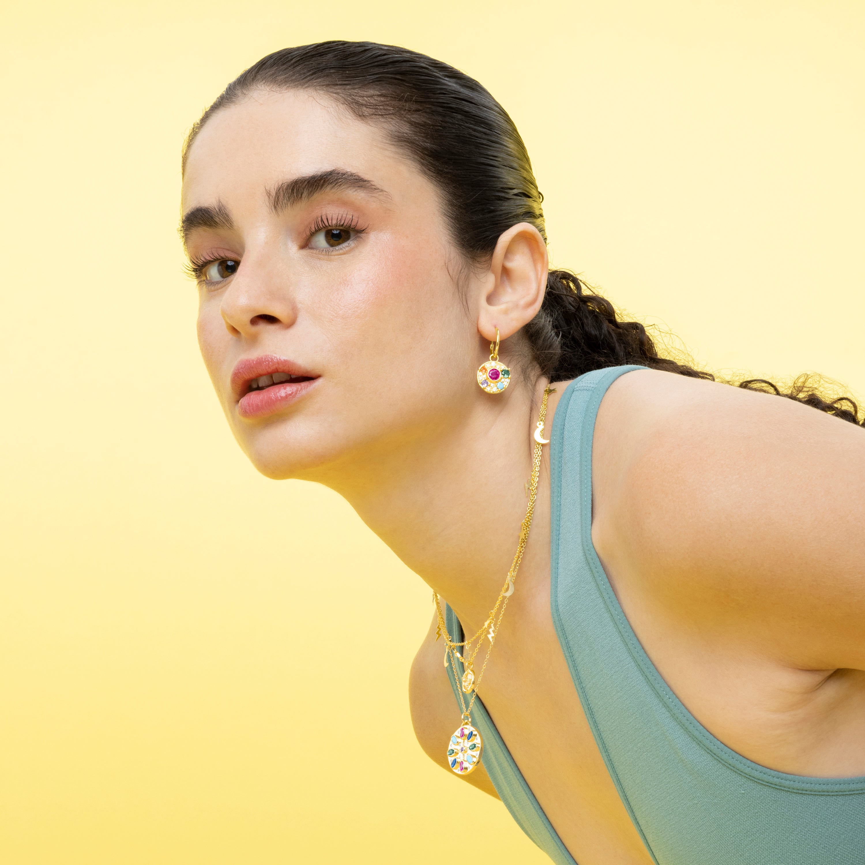 Collar acabado en oro amarillo de 18K - Diaxi