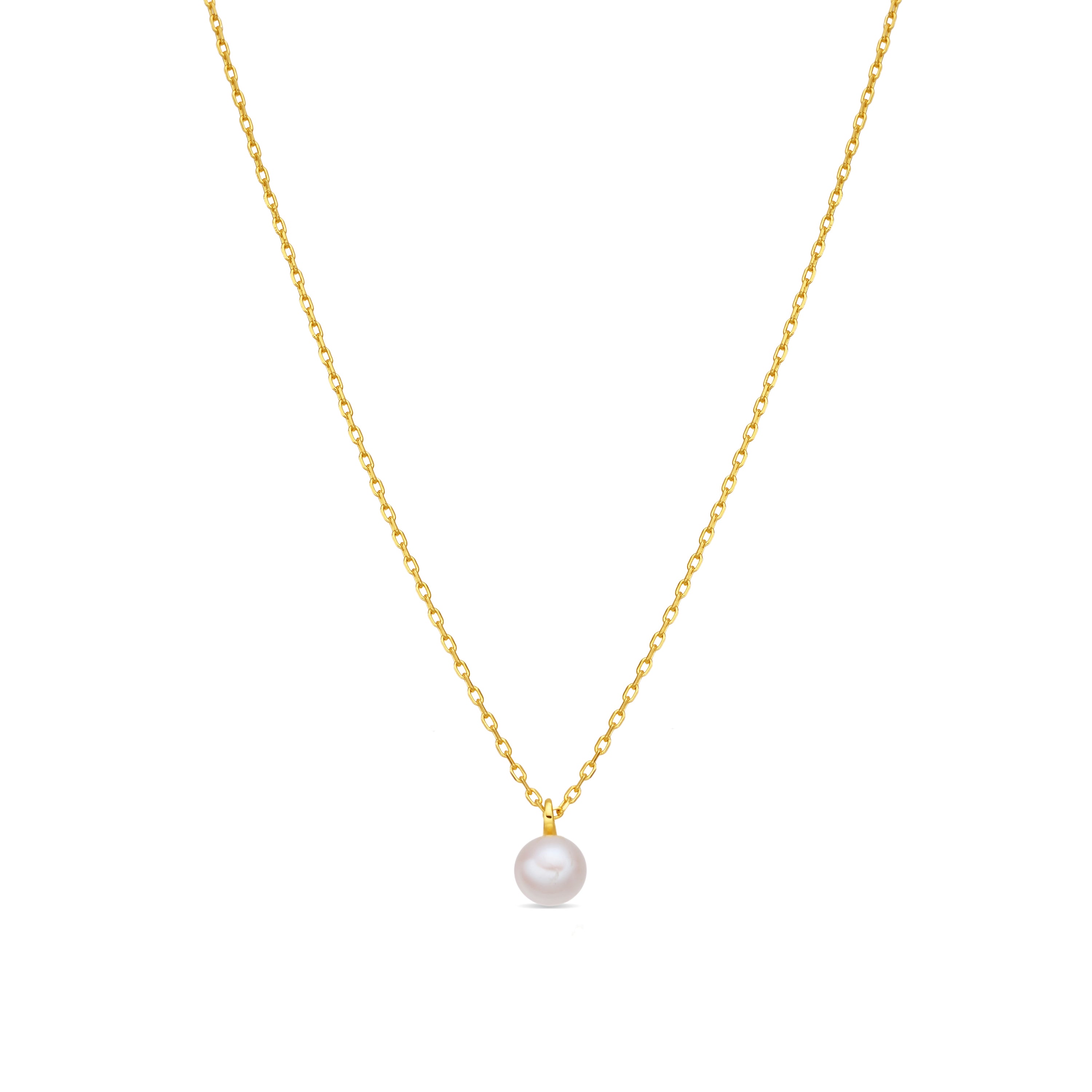 Collar de Perla Blanca acabado en oro amarillo de 18k - Talori