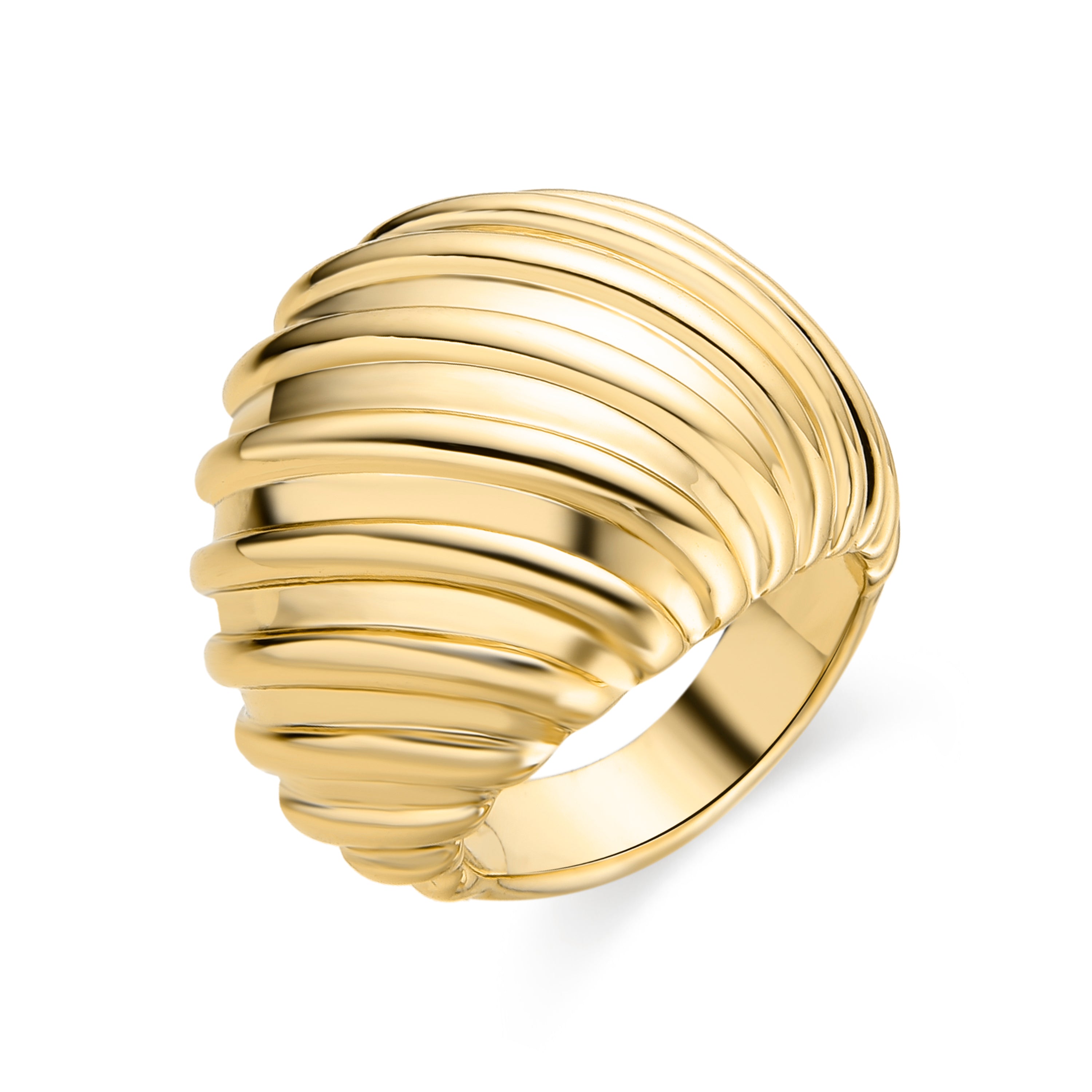 Anillo de Aleación de Metal y Circonita Brillante acabado en oro rosa de 18k - Yagar