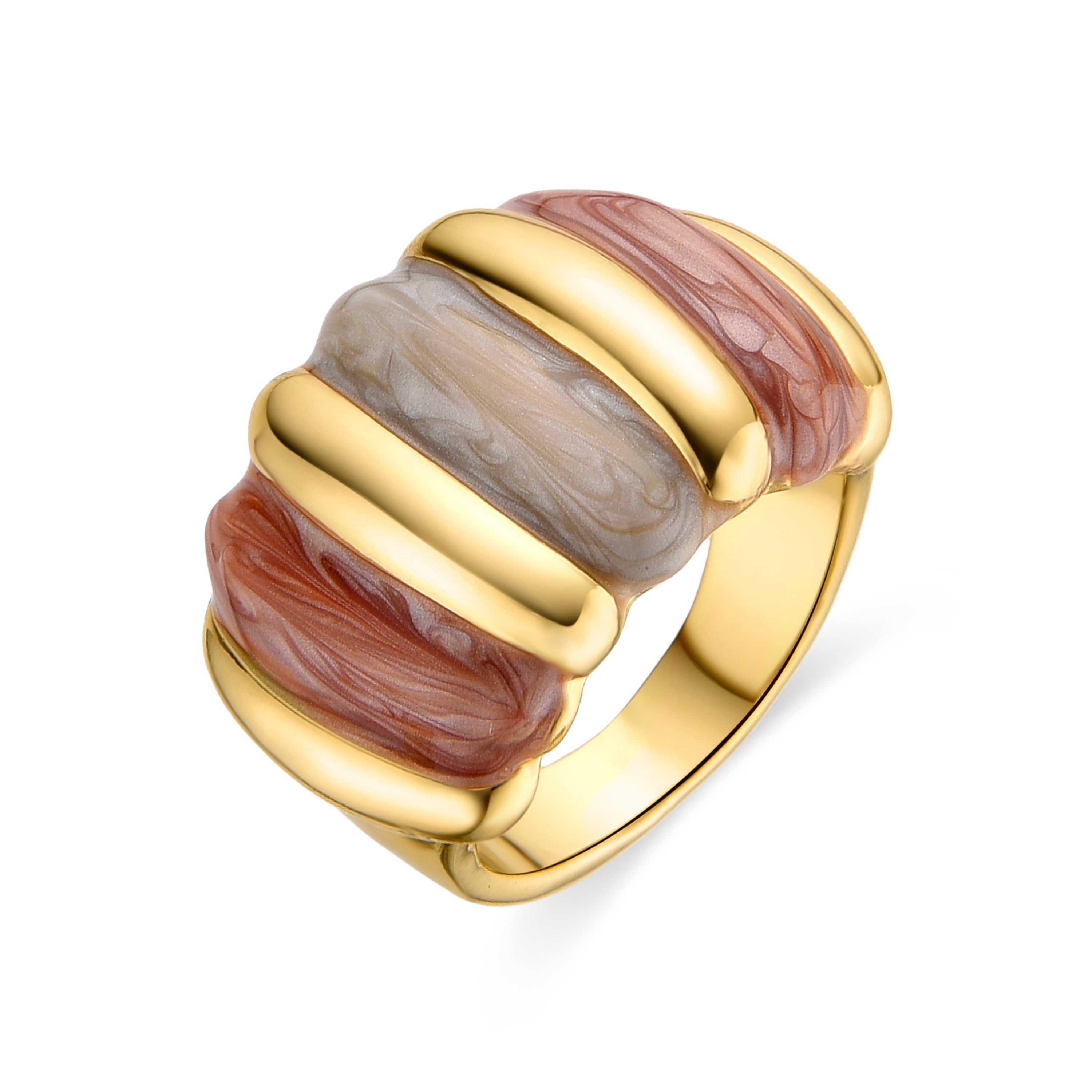 Anillo acabado en oro amarillo de 18k - Gahai
