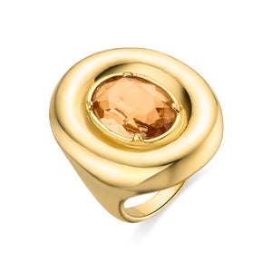 Anillo acabado en oro amarillo 18k