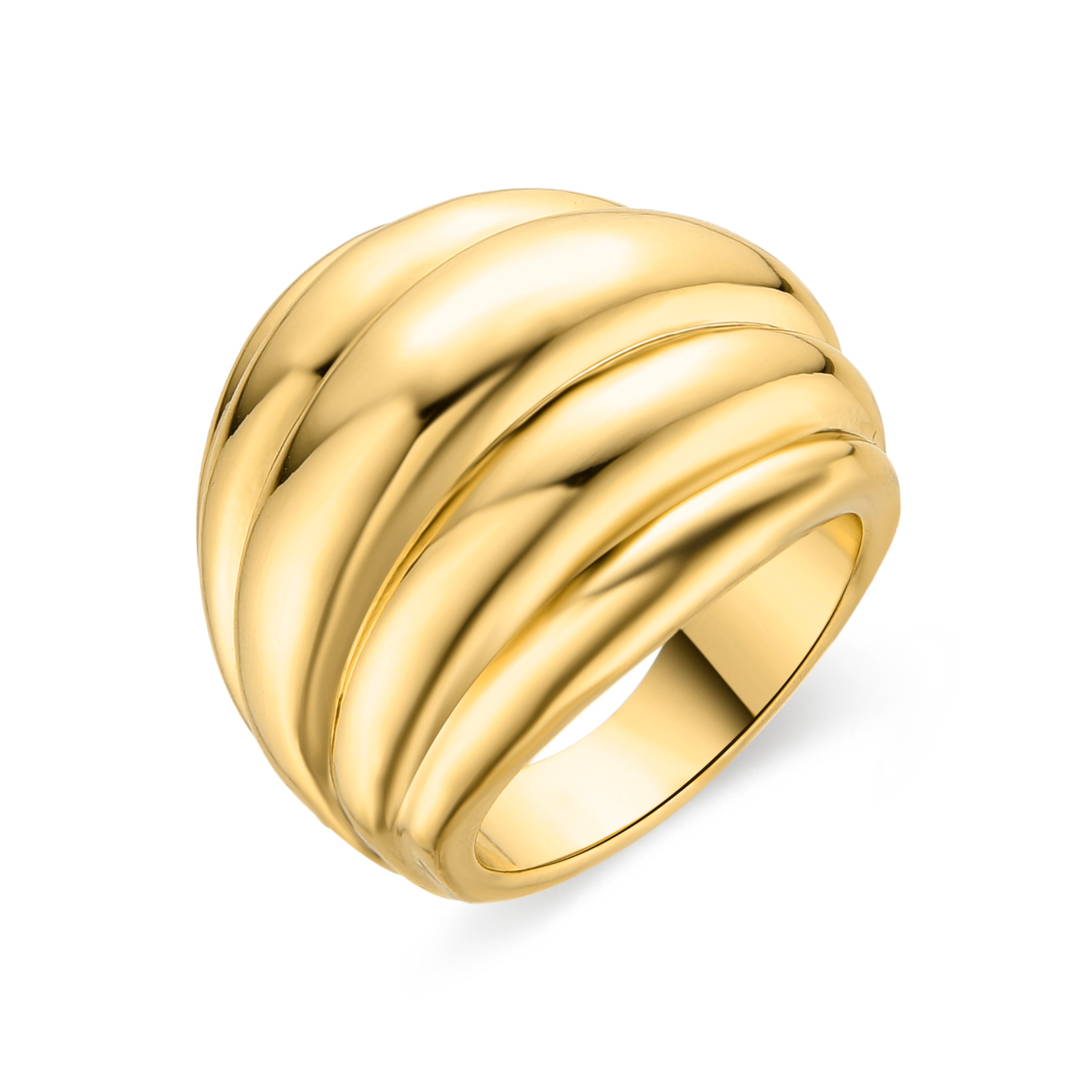 Anillo acabado en oro amarillo de 18k - Abalt