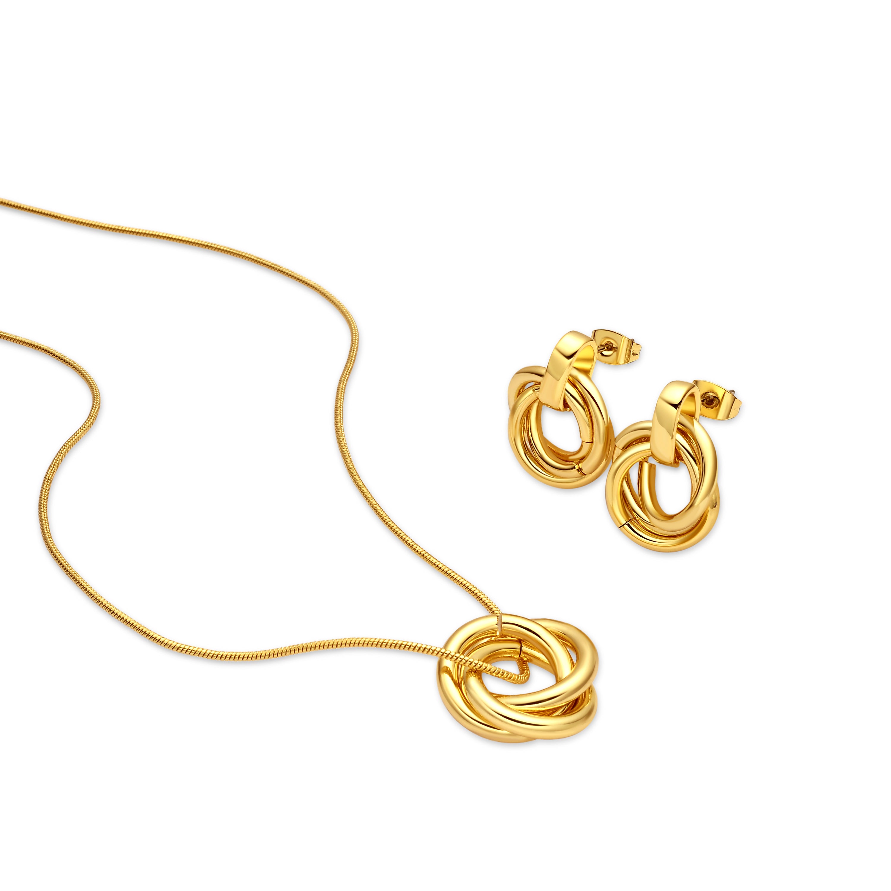 Conjuntos acabado en oro amarillo de 18k - Linkap