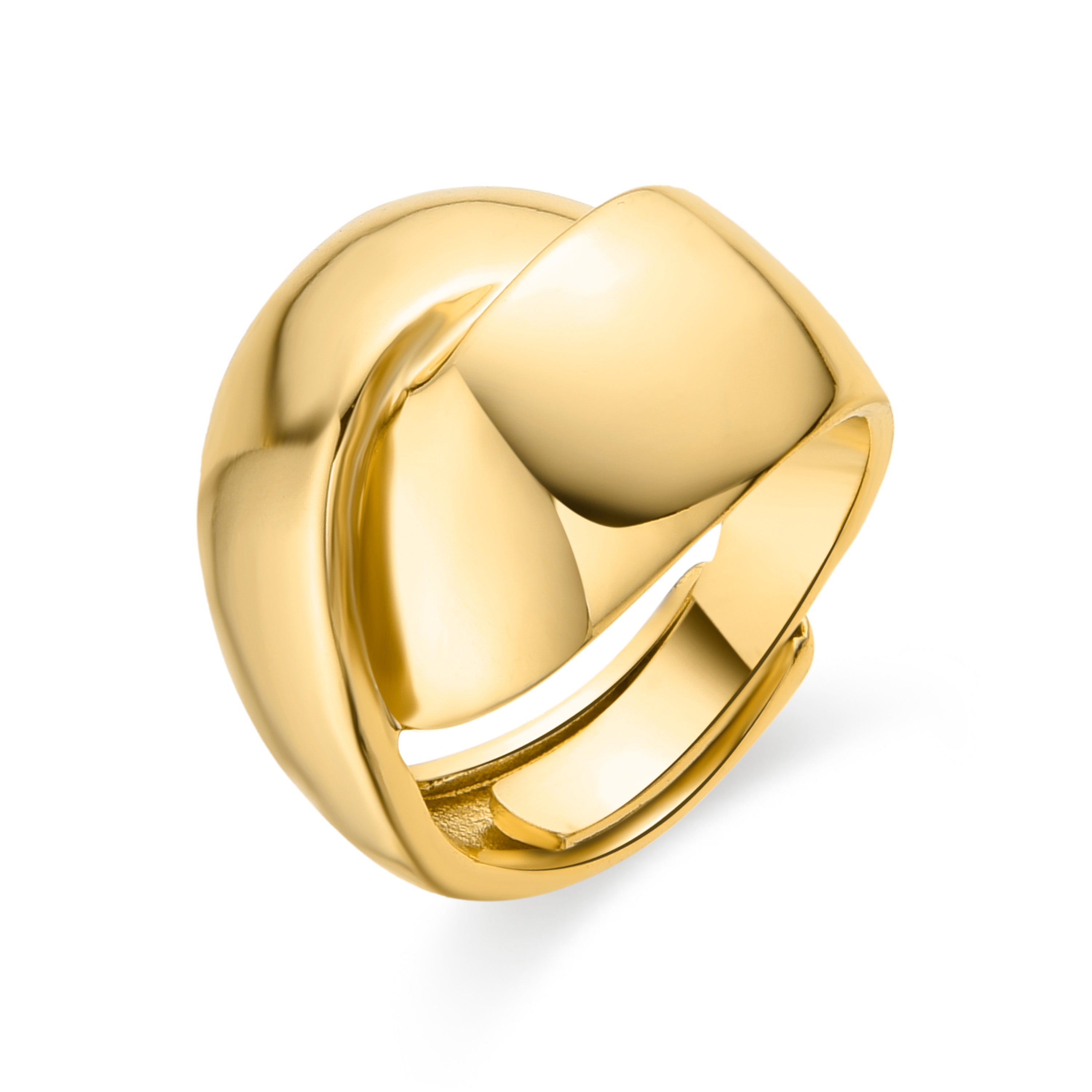 Anillo de Aleación de Metal y Circonita Brillante acabado en oro rosa de 18k - Isalzun