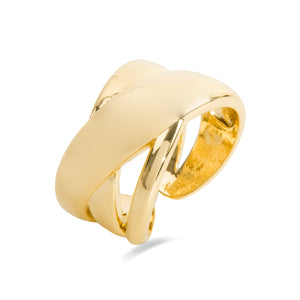 Anillo acabado en oro amarillo 18k