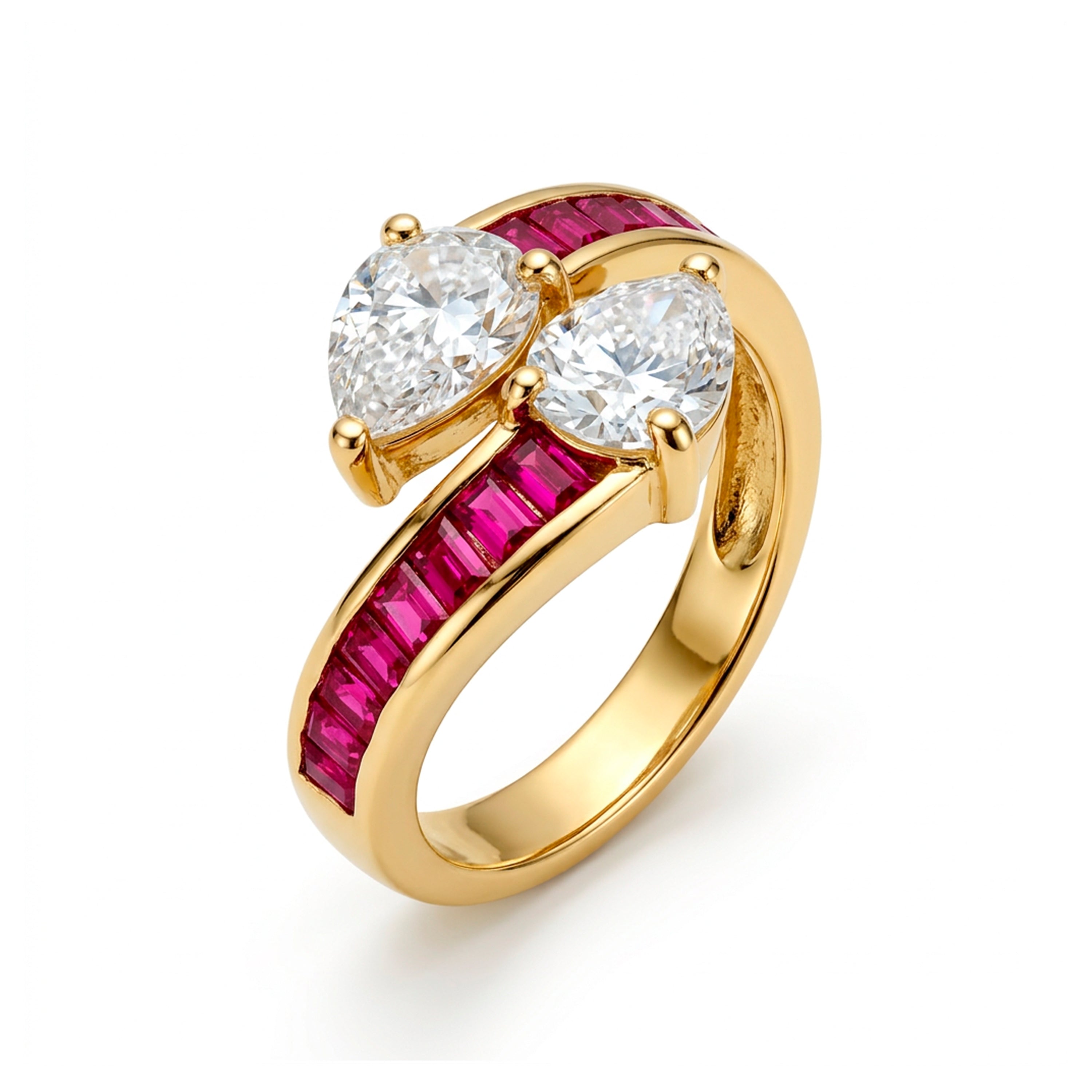 Anillo acabado en oro amarillo de 18k - Darsean