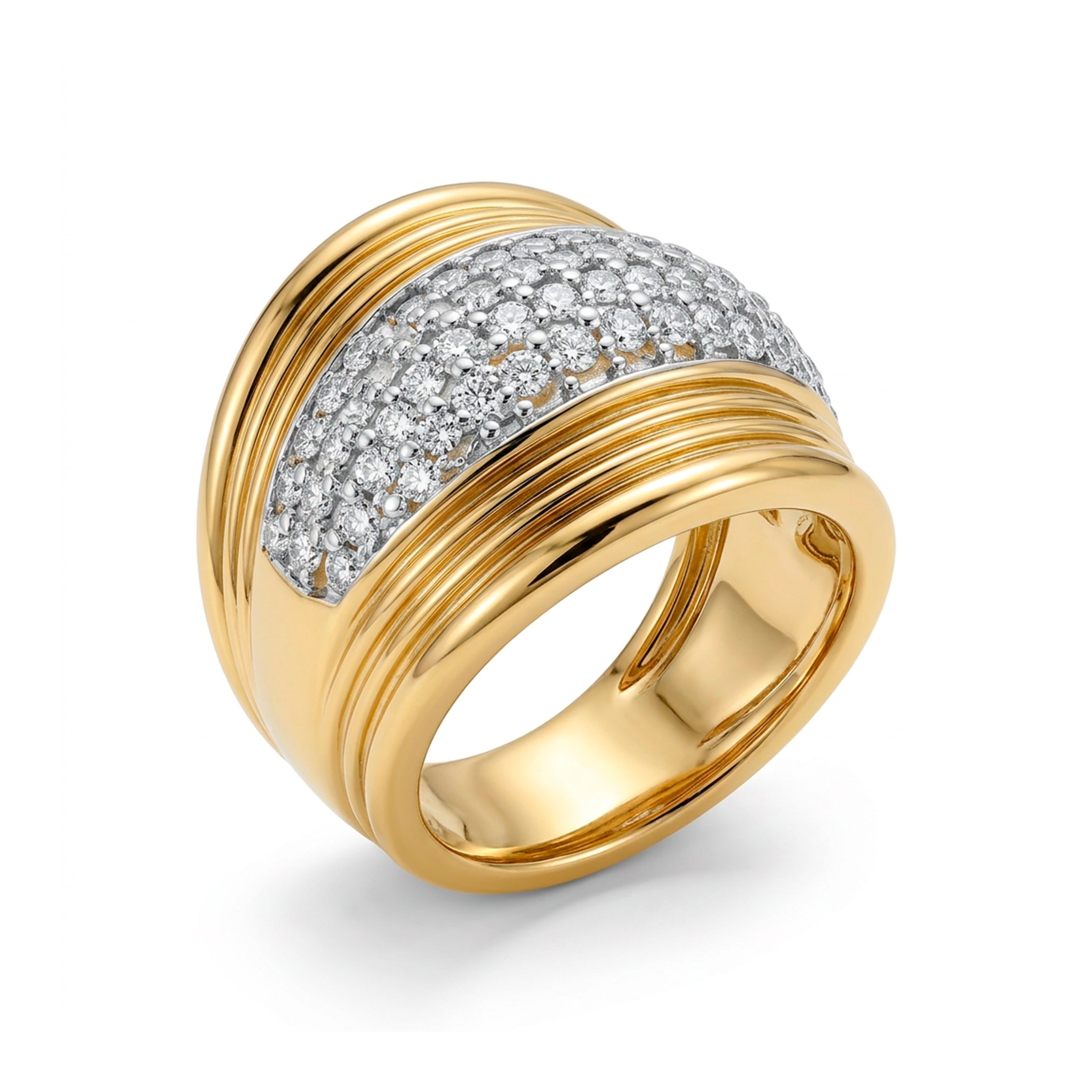 Anillo acabado en oro amarillo de 18k - Mahter