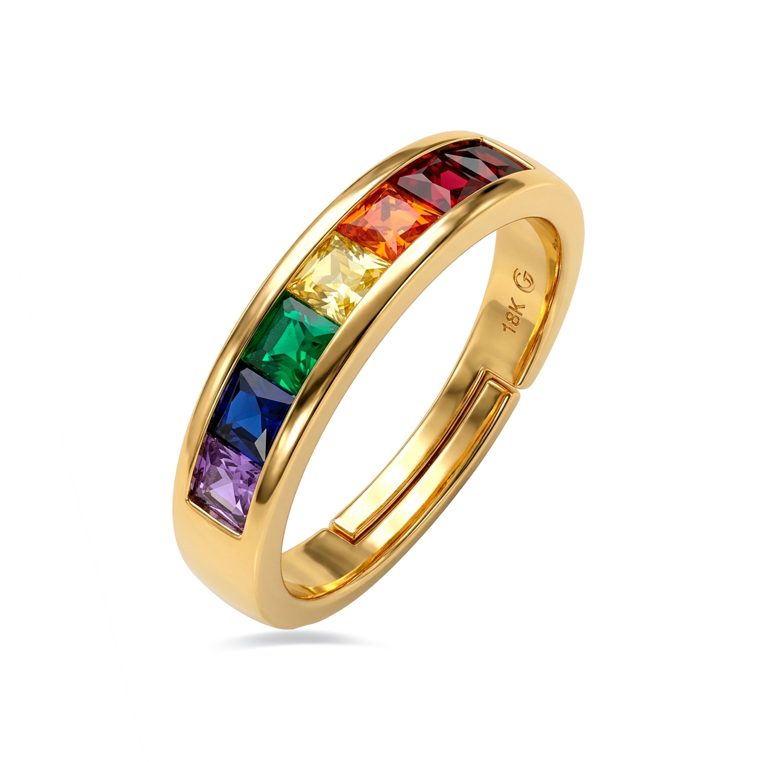 Anillo acabado en oro amarillo de 18k - Mahter