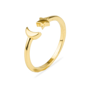 Anillo acabado en oro amarillo 18k