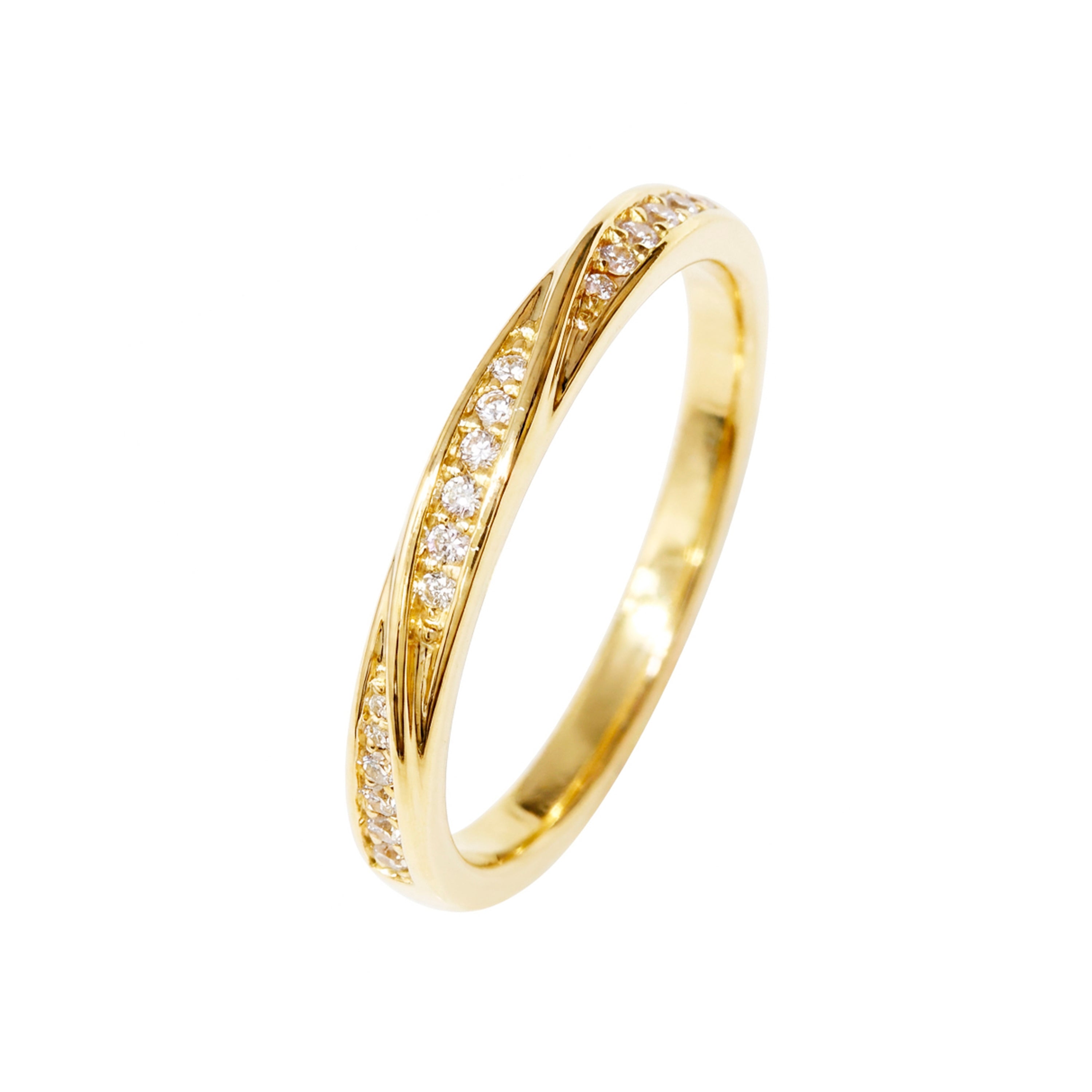 Anillo de Madreperla Blanca acabado en oro amarillo de 18k - Frebal