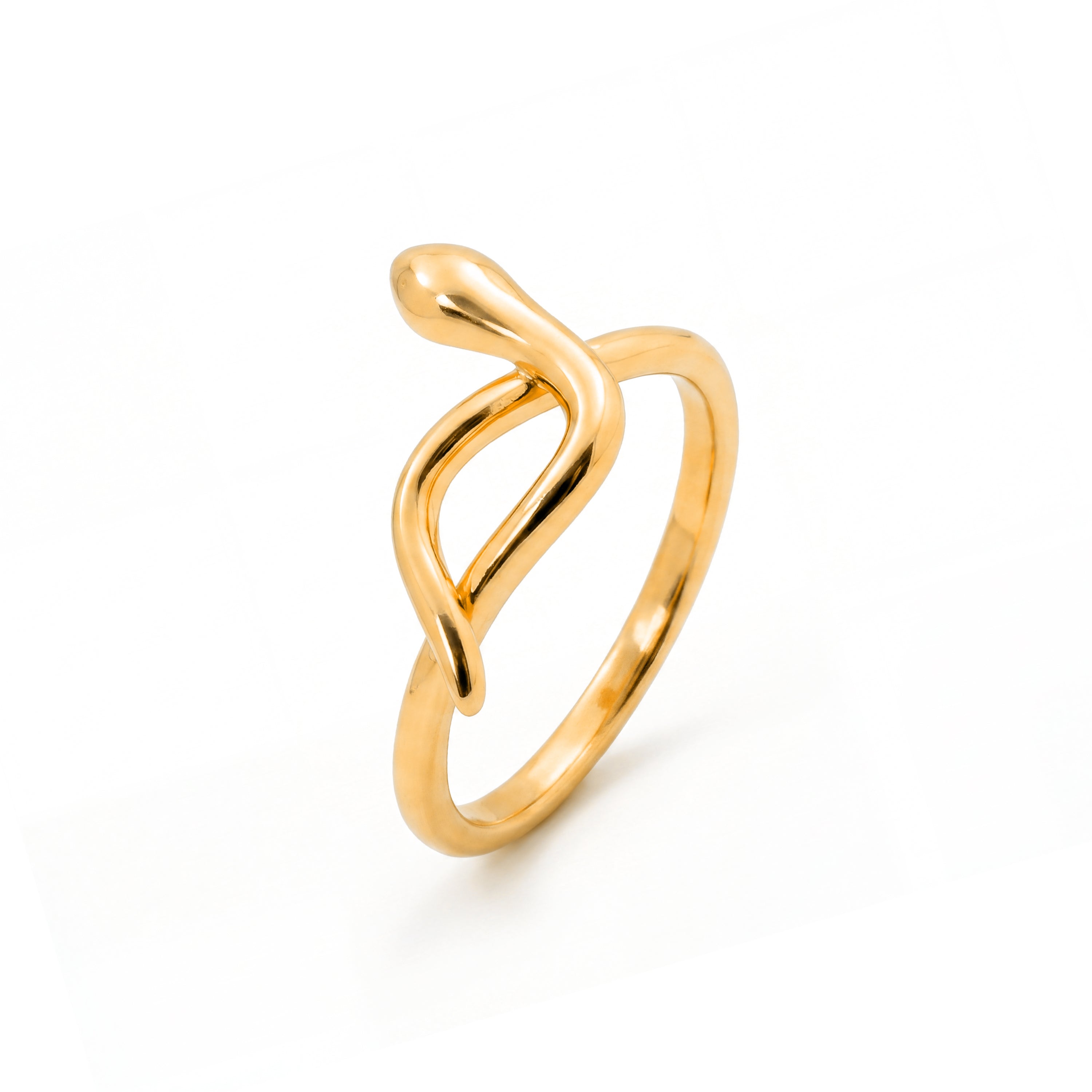 Anillo acabado en oro amarillo de 18k - Serphentia