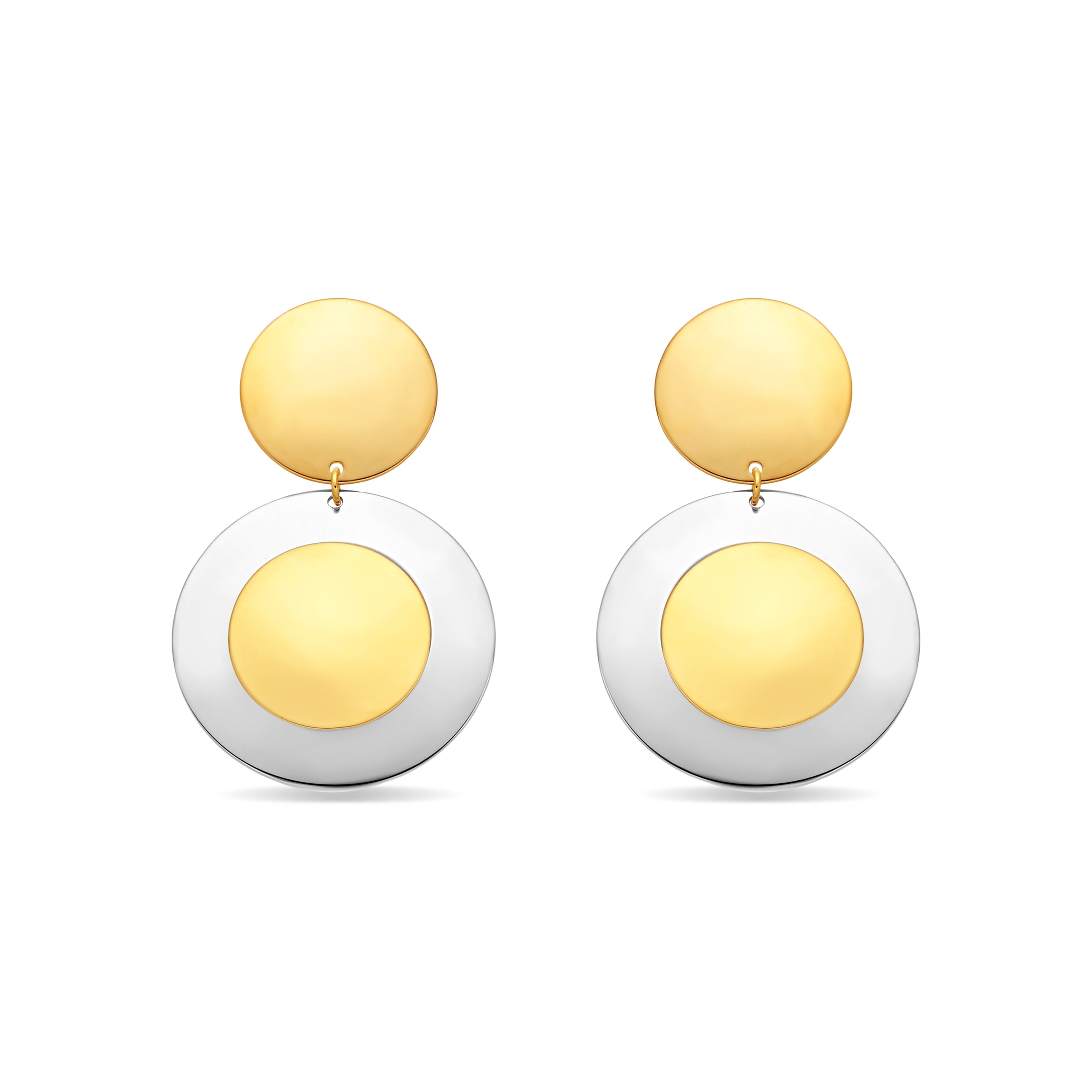 Pendientes acabado en oro amarillo de 18k - Anove