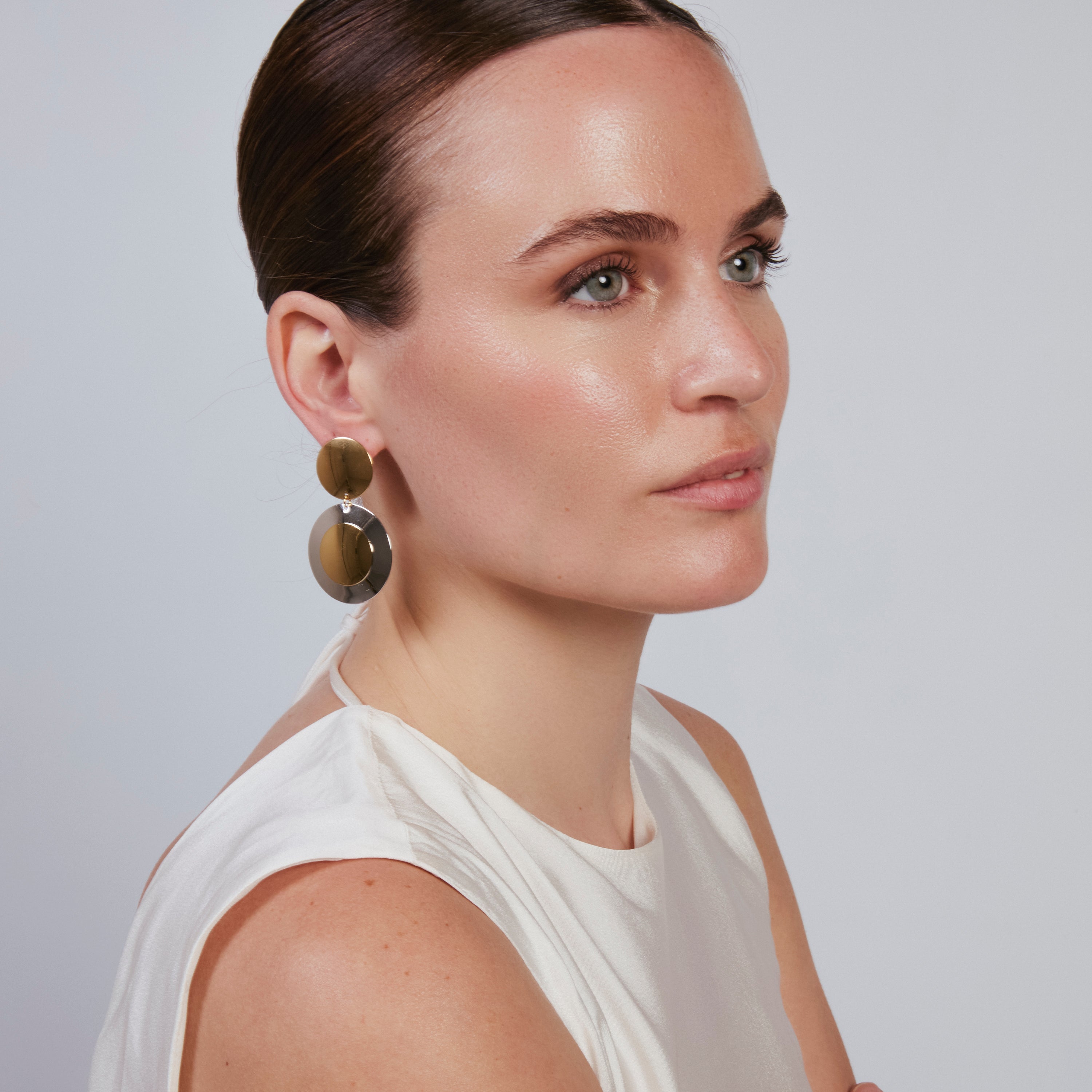 Pendientes acabado en oro amarillo de 18k - Anove