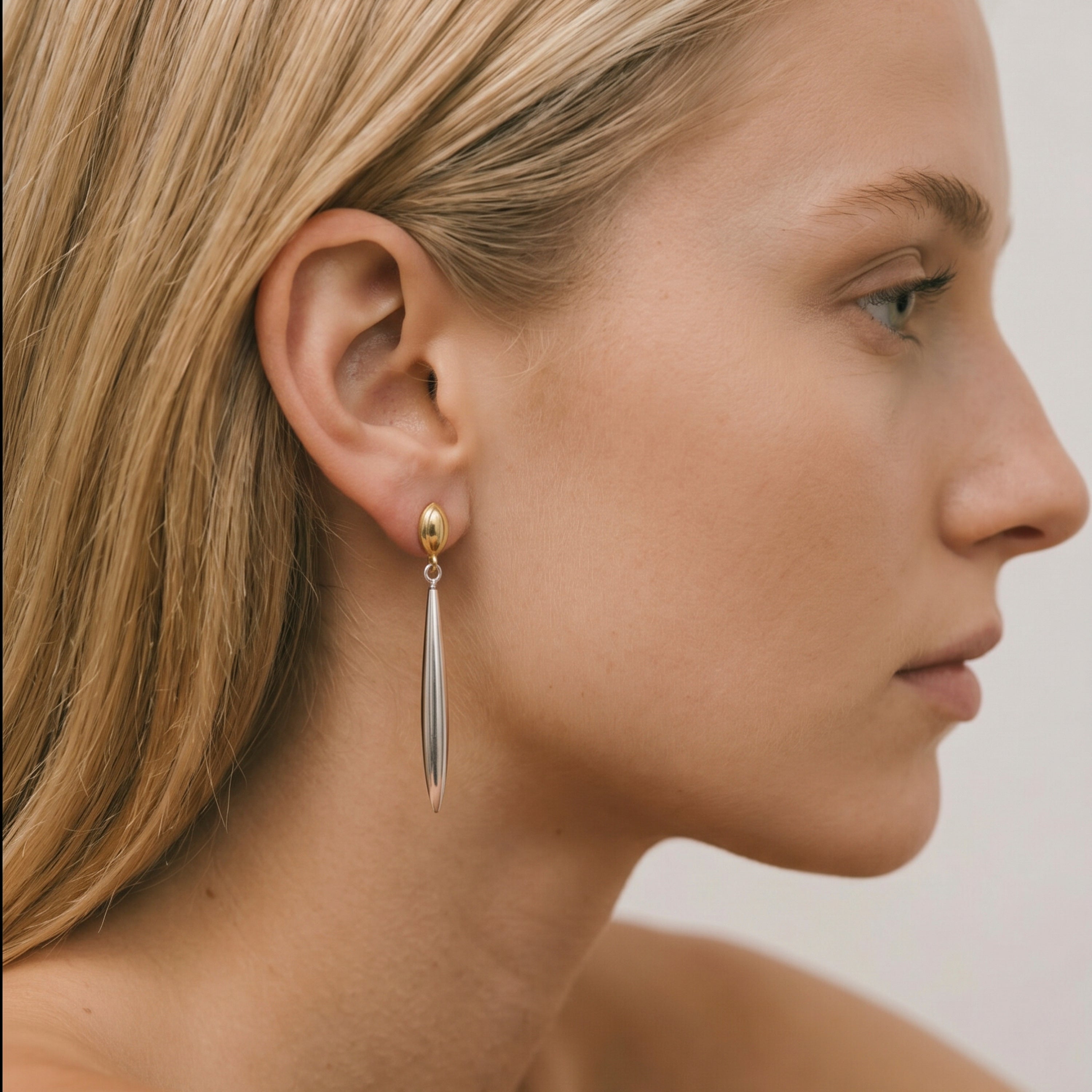 Pendientes acabado en oro amarillo de 18k - Grunder