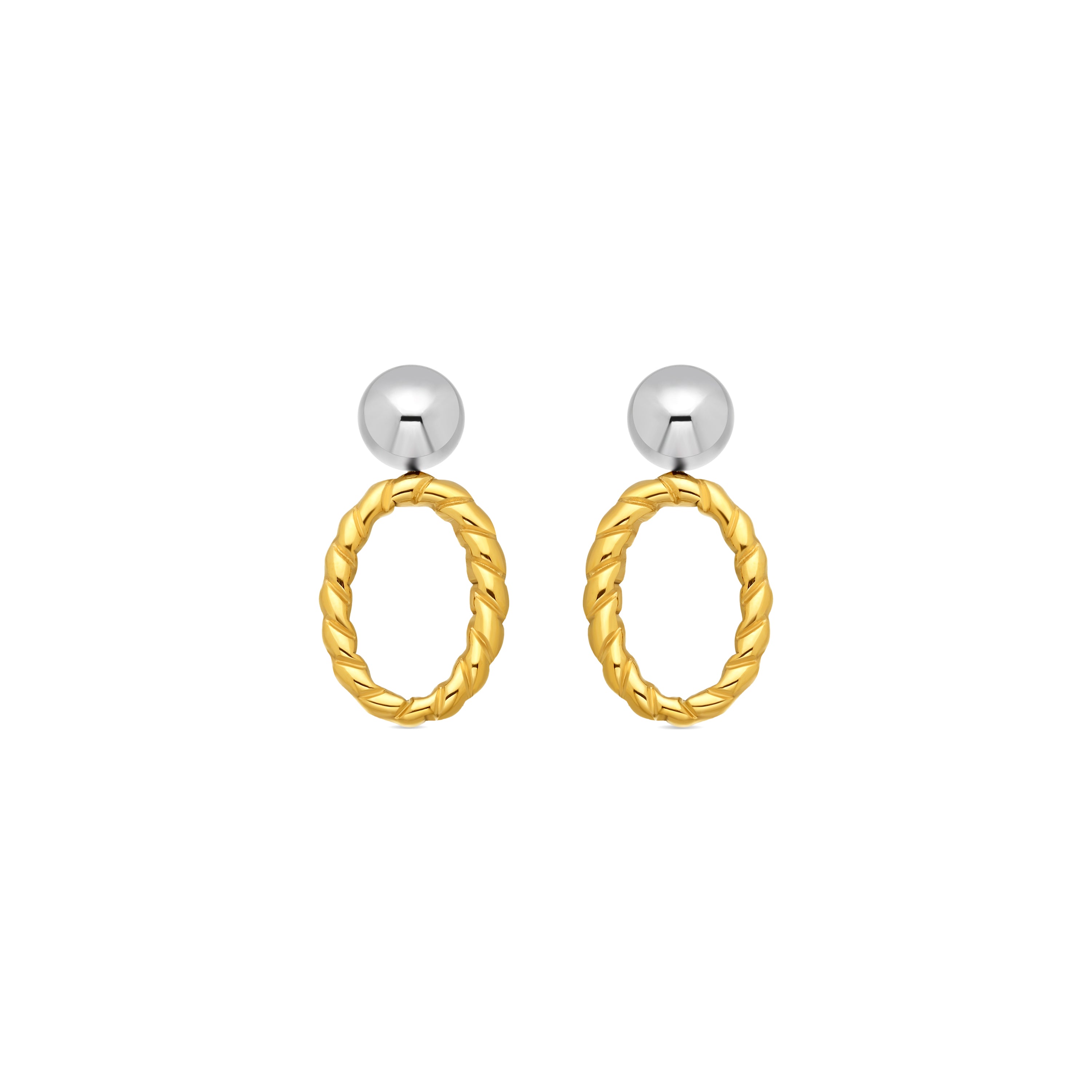 Pendientes acabado en oro amarillo de 18k - Hiami