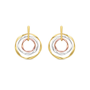 Pendientes acabado oro 18k