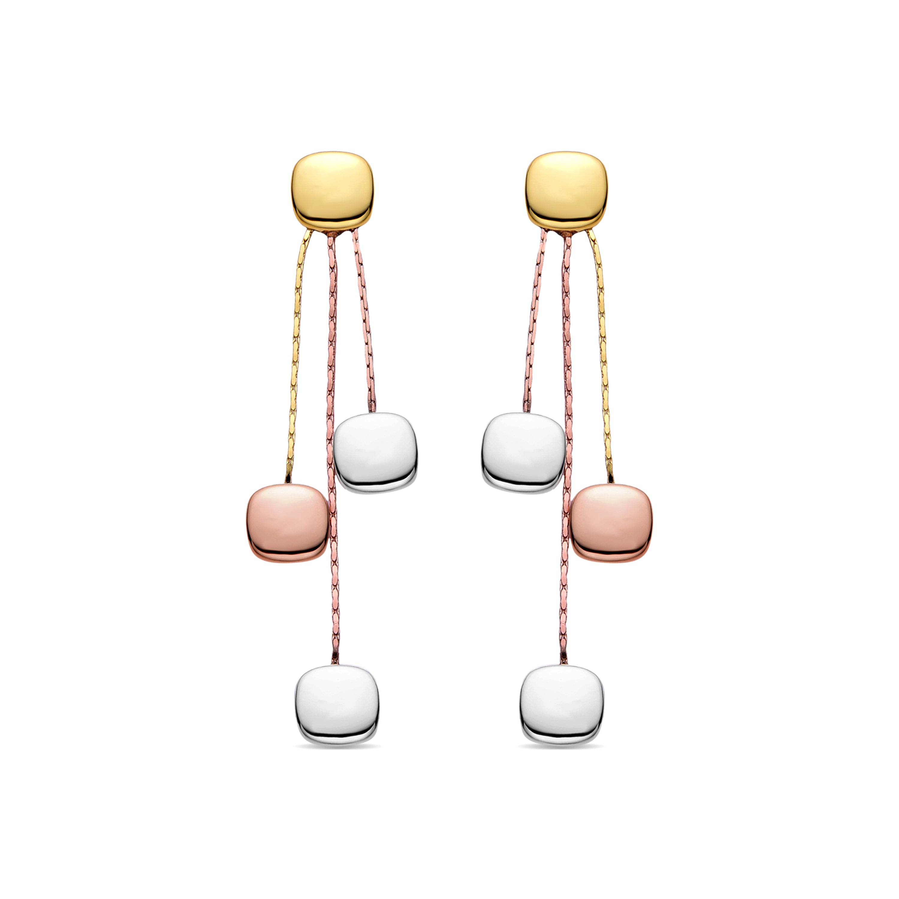 Pendientes acabados en oro amarillo de 18K - Daphus