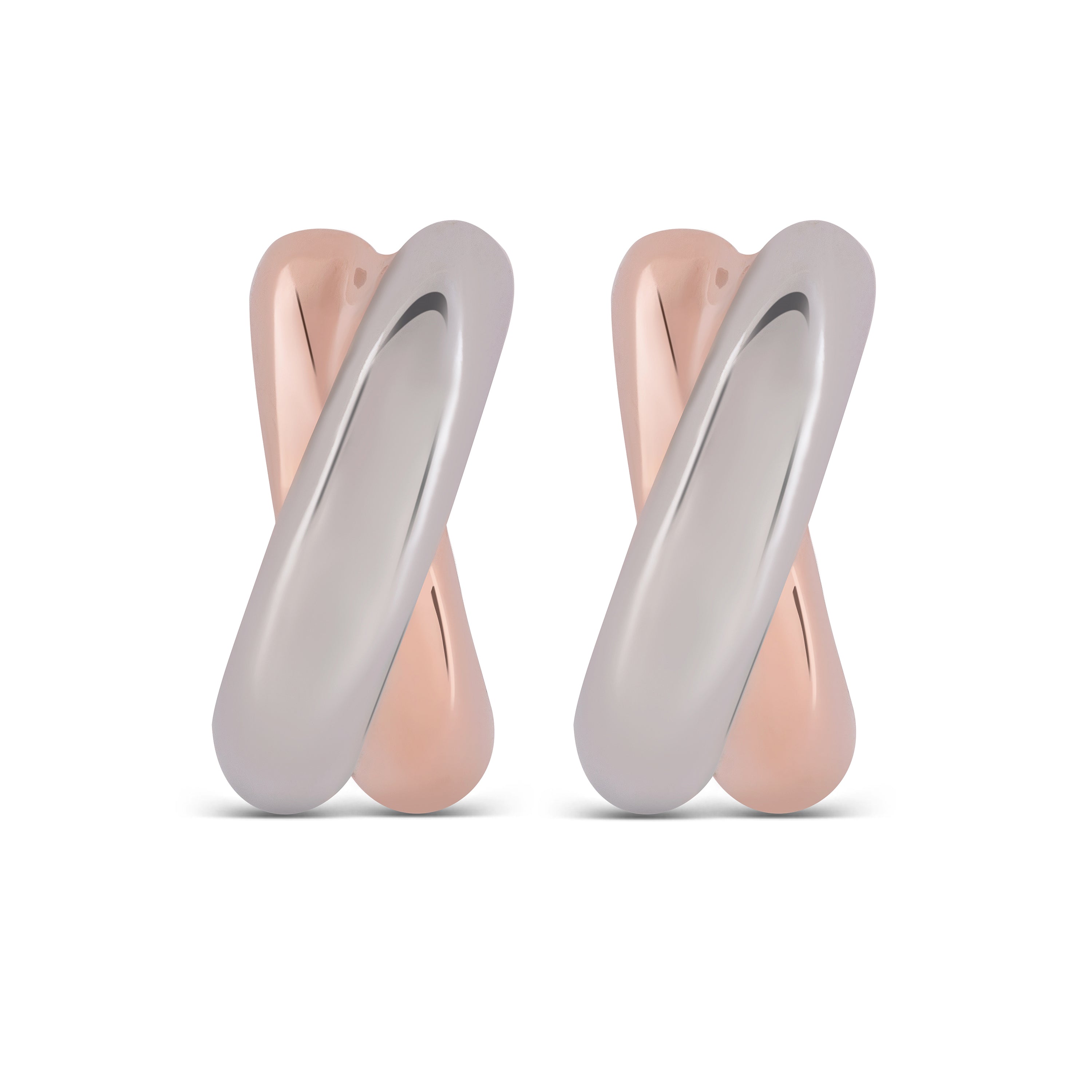 Pendientes acabados en oro rosa de 18K - Dumiso