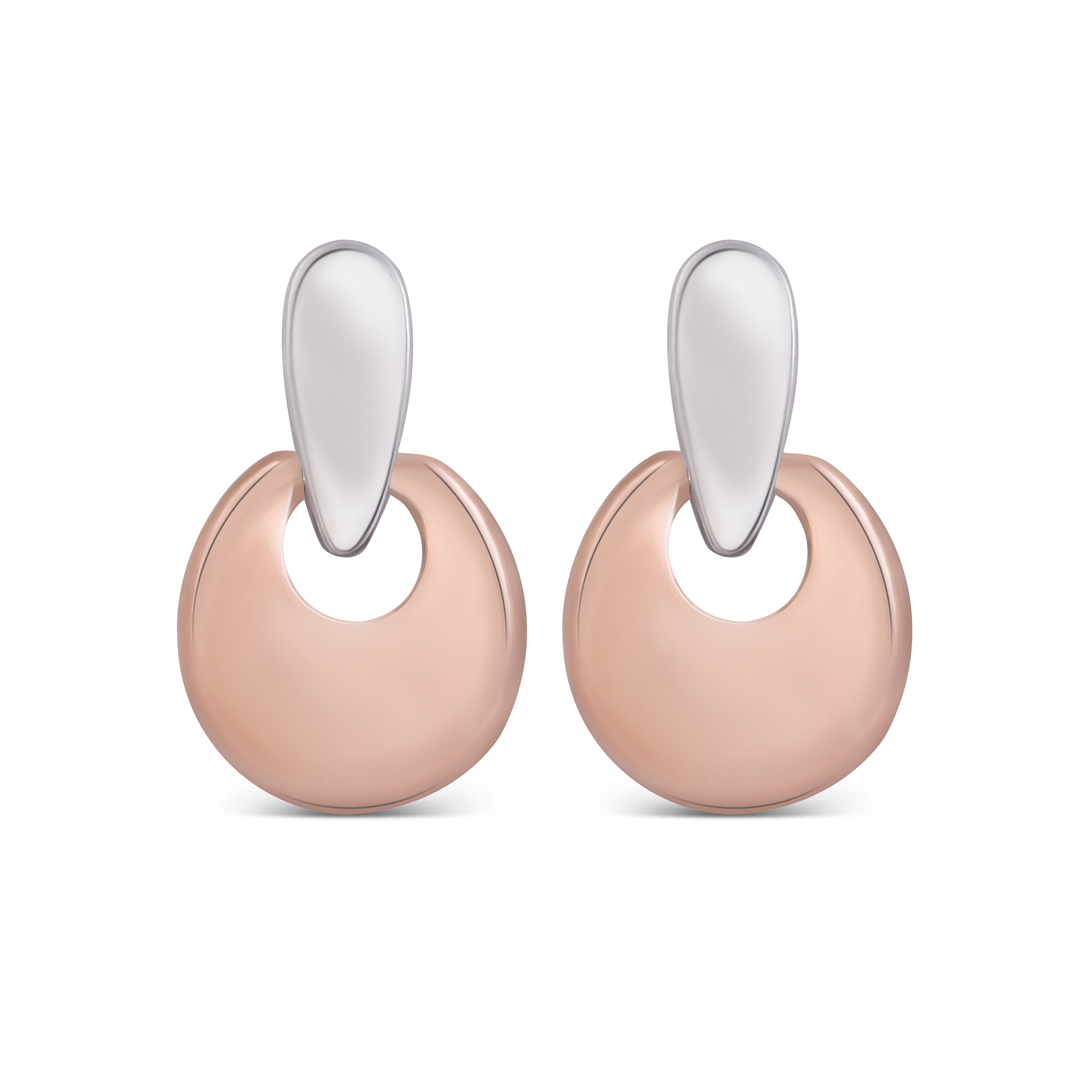 Pendientes acabados en oro rosa de 18K - Hama