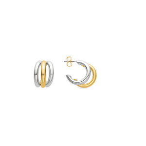 Pendientes acabados en oro amarillo de 18k