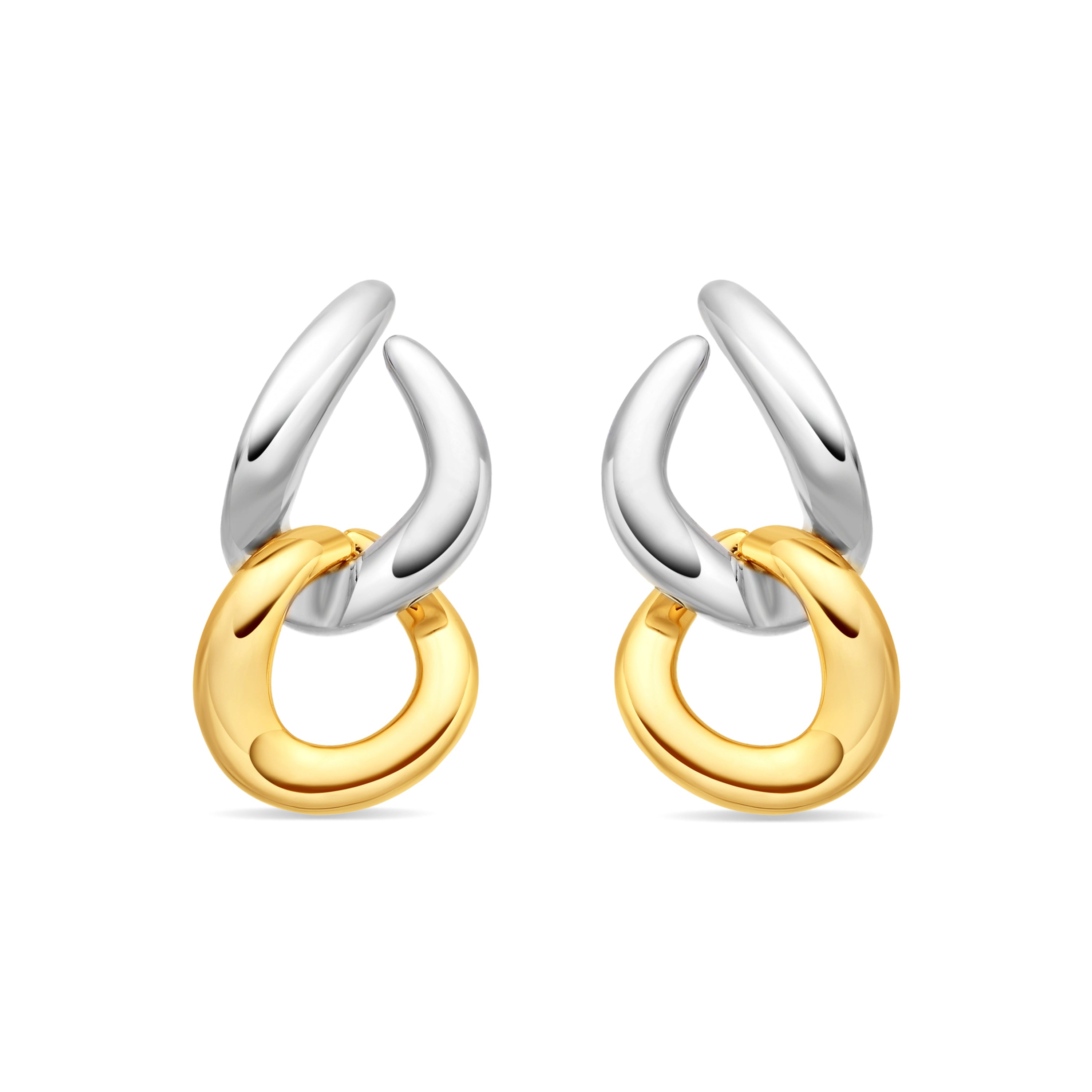 Pendientes acabado en oro amarillo de 18k - Saga