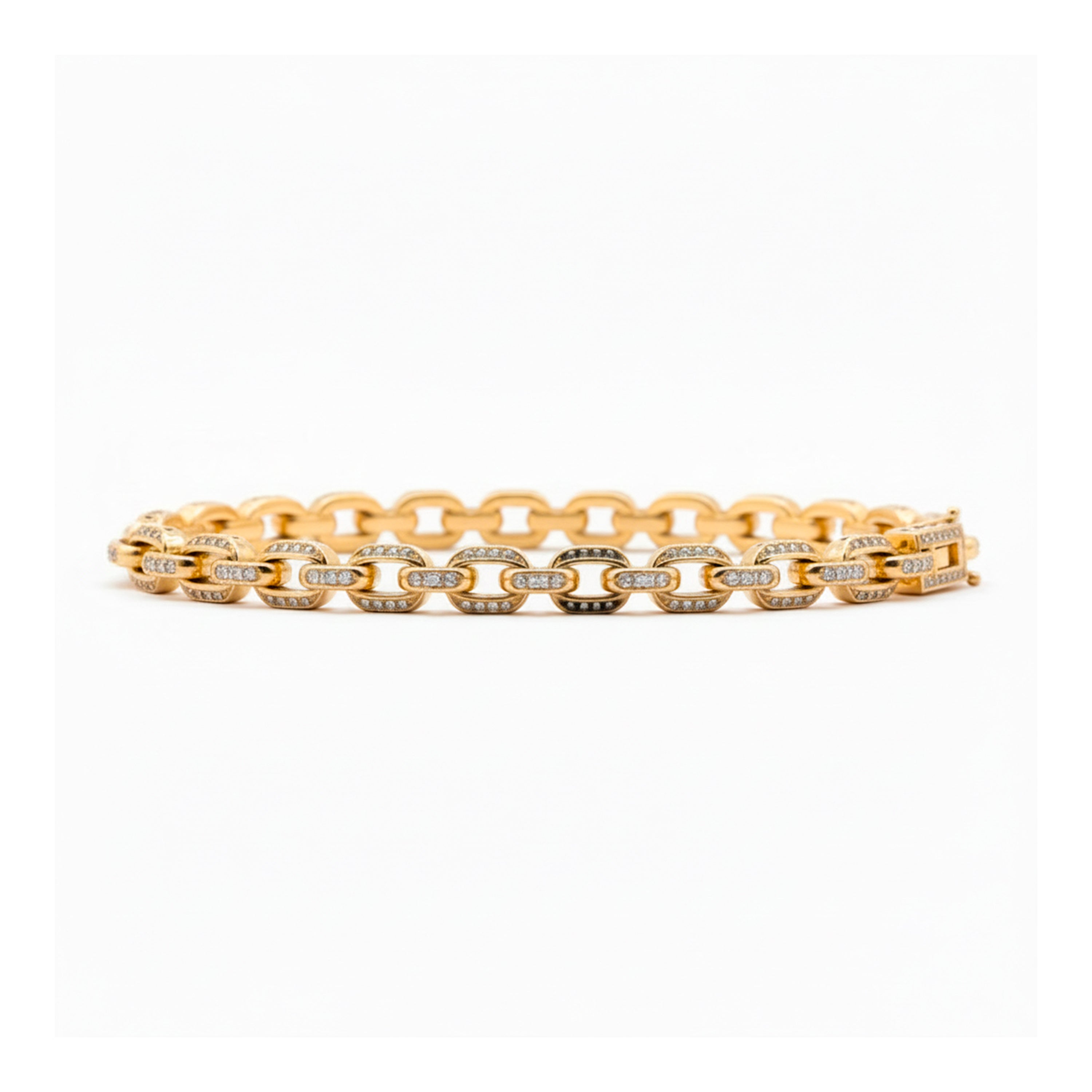 Pulsera de Circonita Brillante acabado en oro rosa de 18k - Migala