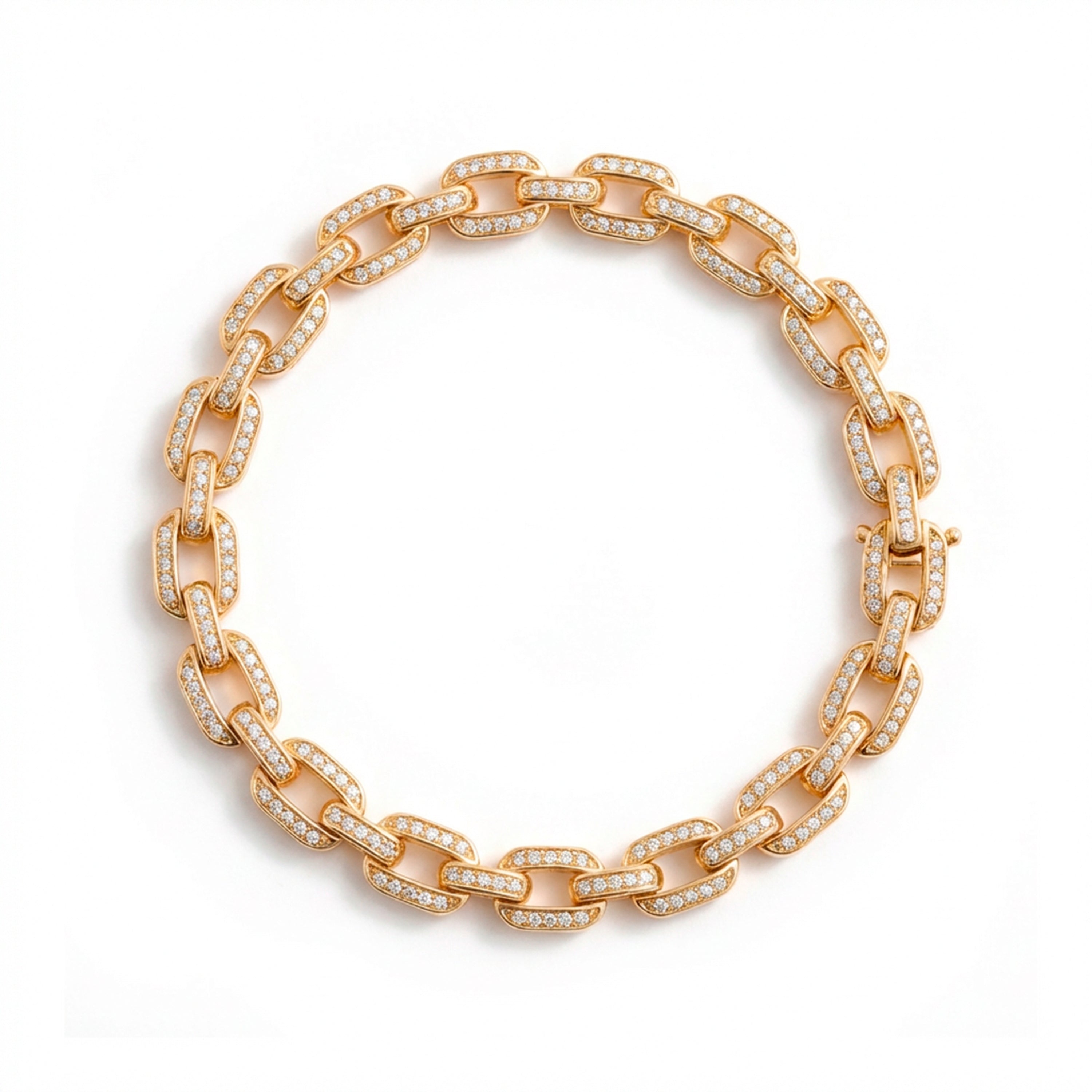 Pulsera de Circonita Brillante acabado en oro rosa de 18k - Migala