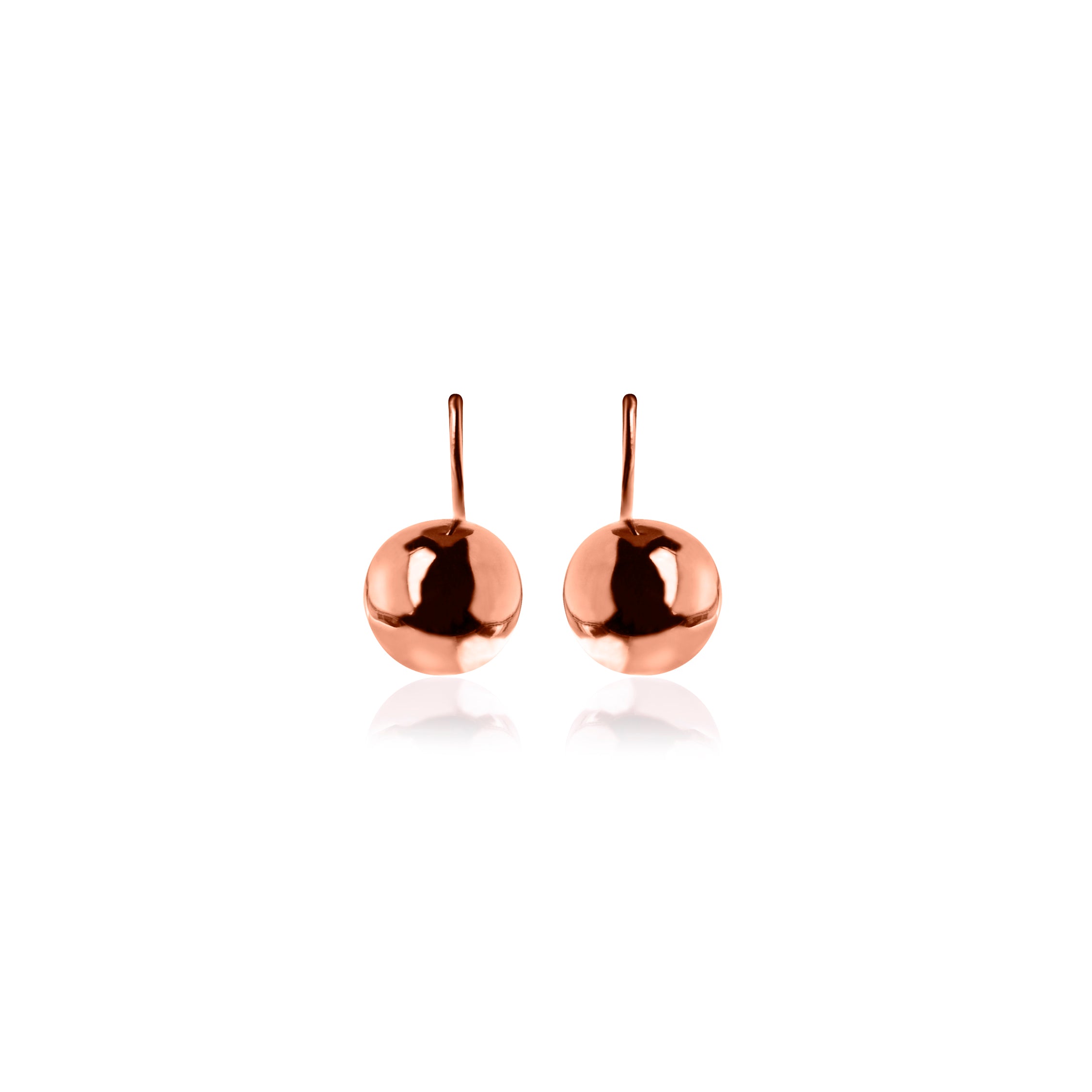 Pendientes acabados en oro rosa de 18K - Nenje