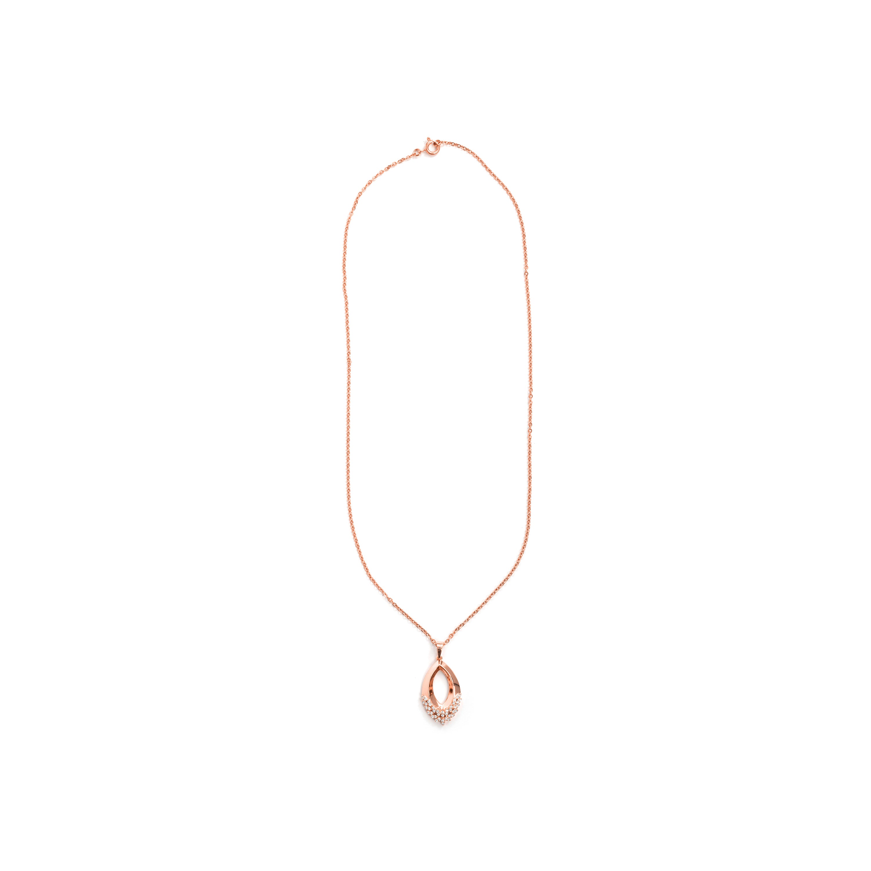Collar de Aleación de Metal y Circonita Brillante acabado en oro rosa de 18k - Liwen