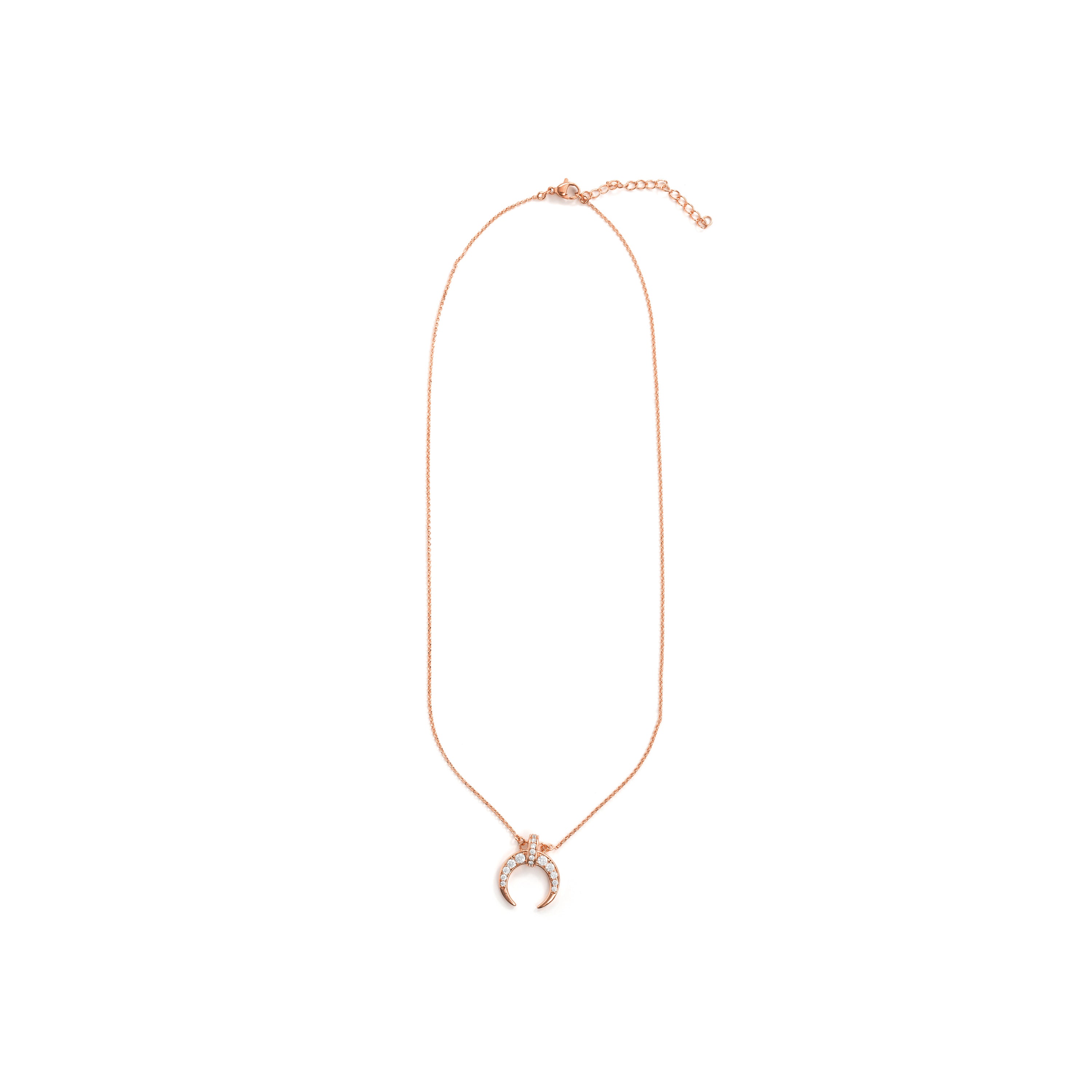 Collar de Aleación de Metal y Circonita Brillante acabado en oro rosa de 18k - Cali