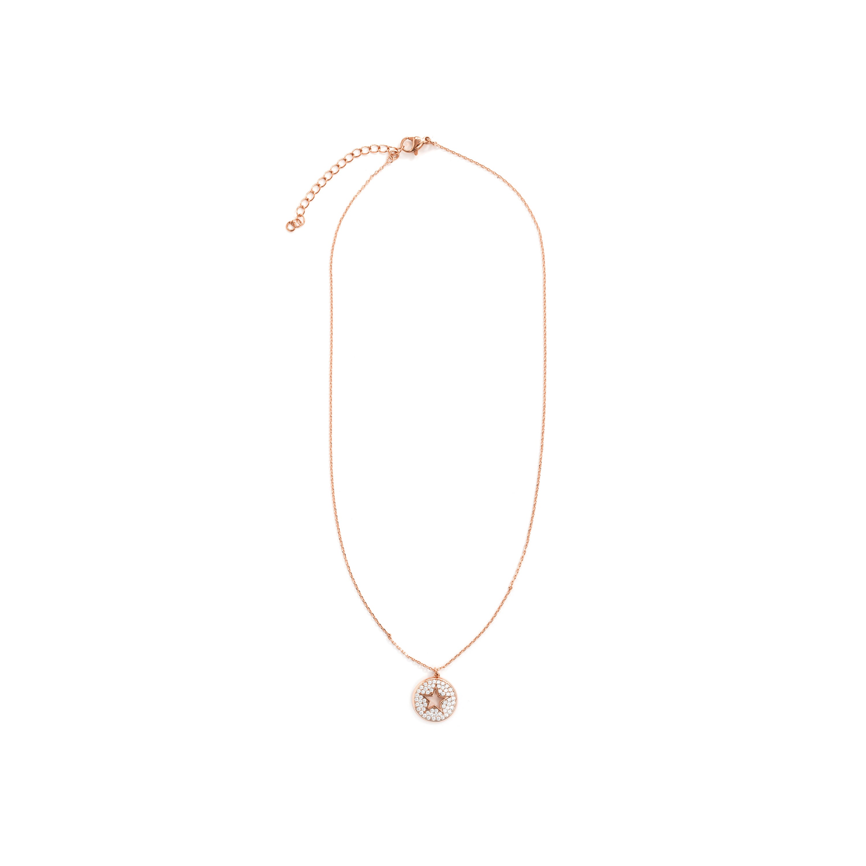 Collar de Aleación de Metal y Circonita Brillante acabado en oro rosa de 18k - Lypil