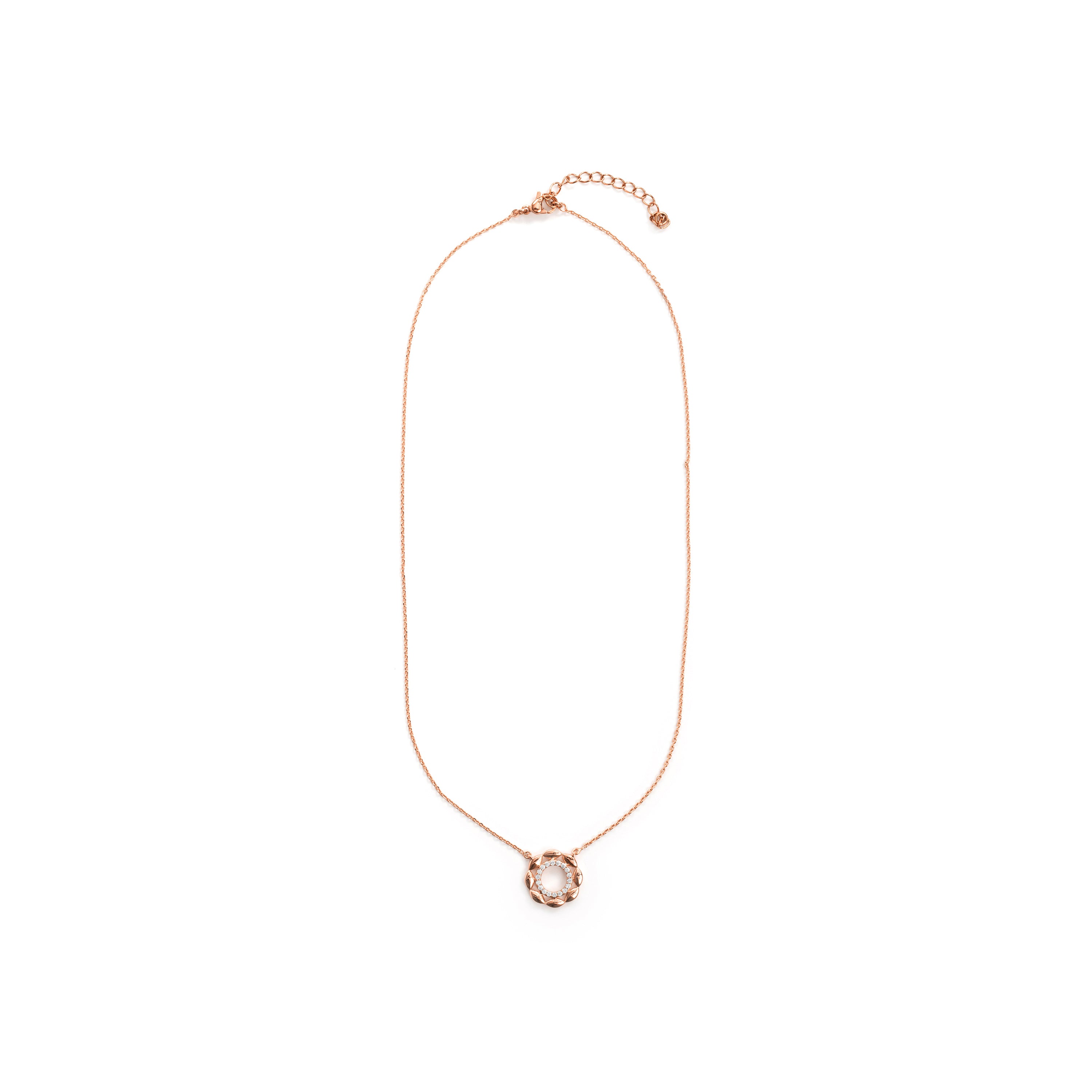 Collar de Aleación de Metal y Circonita Brillante acabado en oro rosa de 18k - Lionyad
