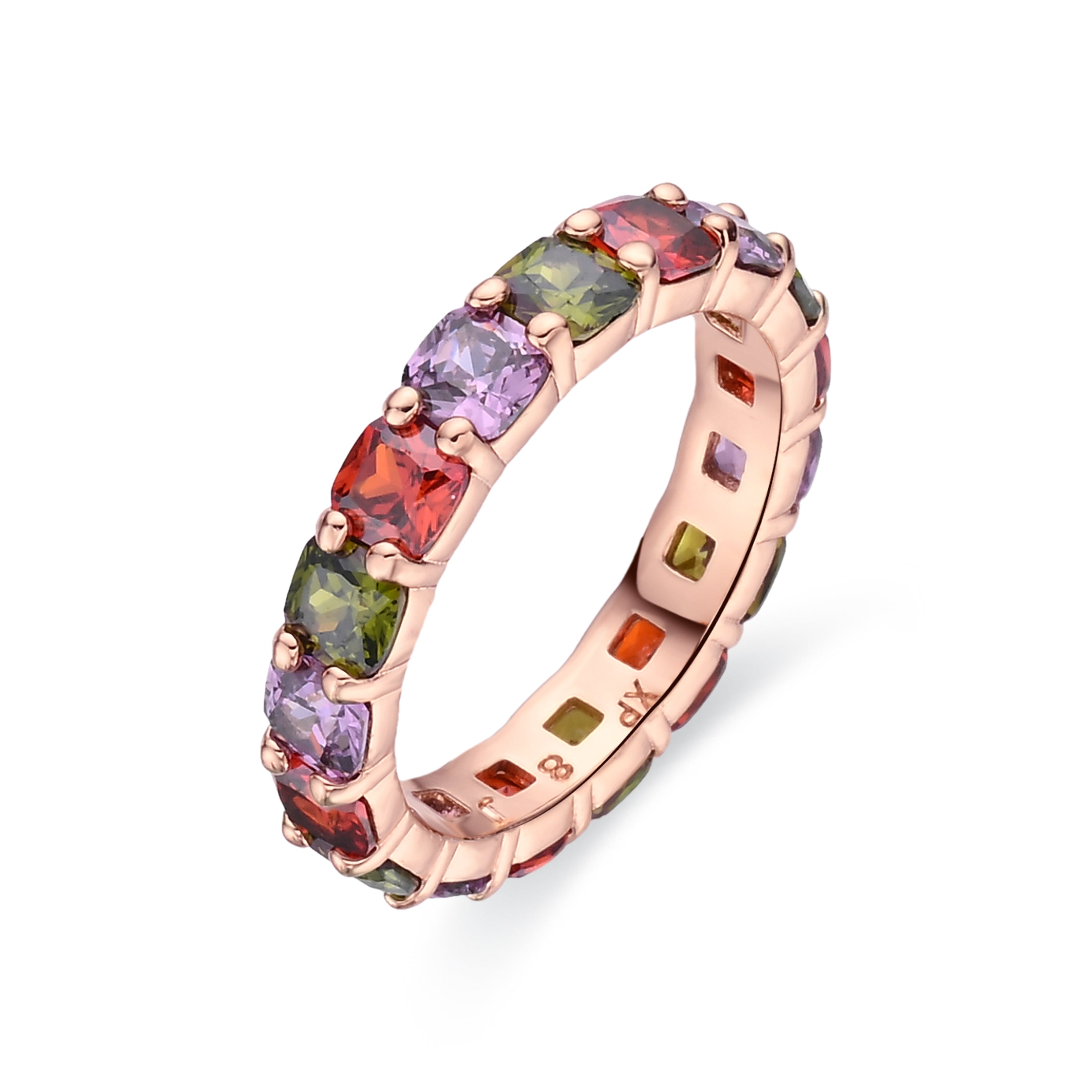 Anillo de Cristal Marron acabado en oro amarillo de 18k - Amarke