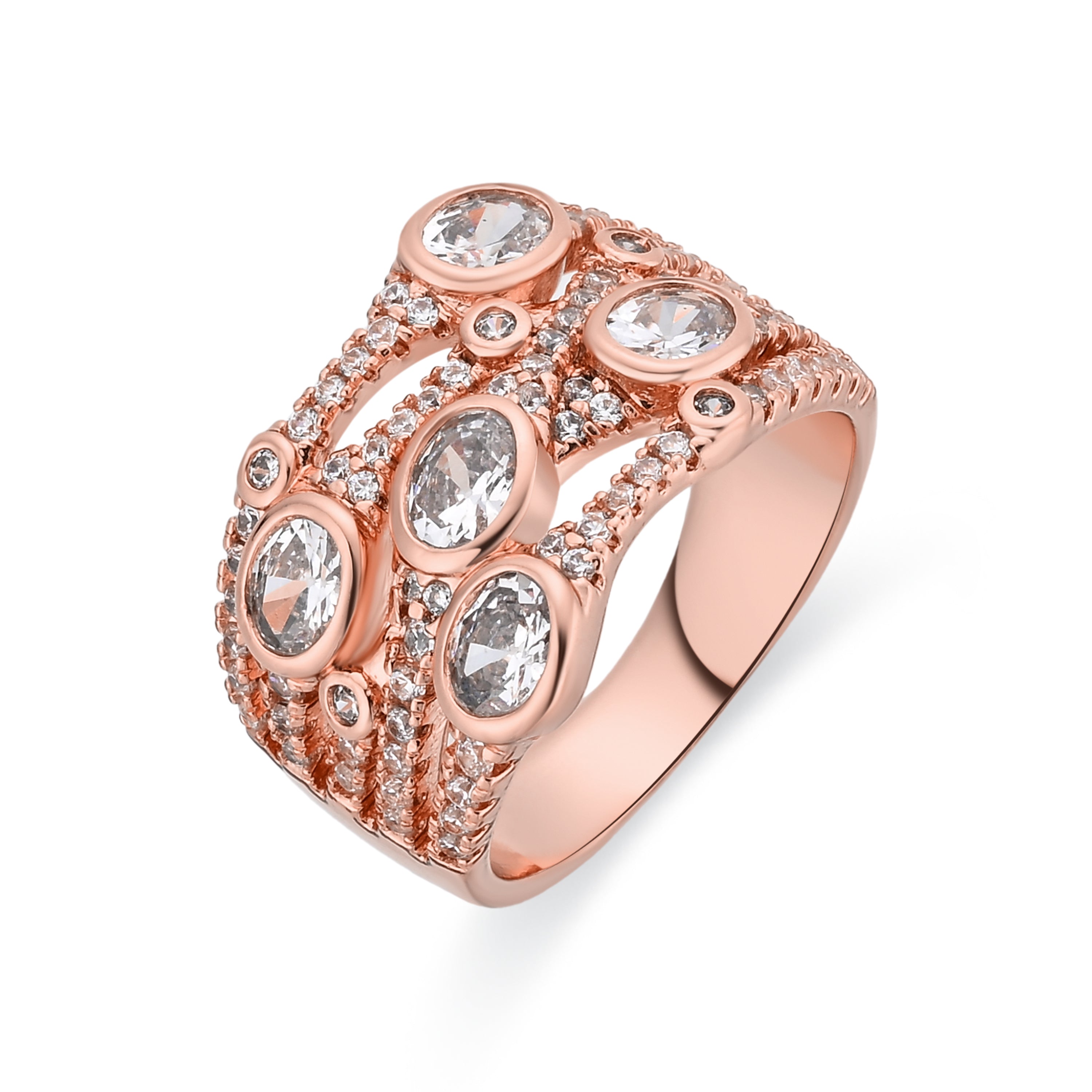 Anillo acabado en oro amarillo de 18k - Brakya