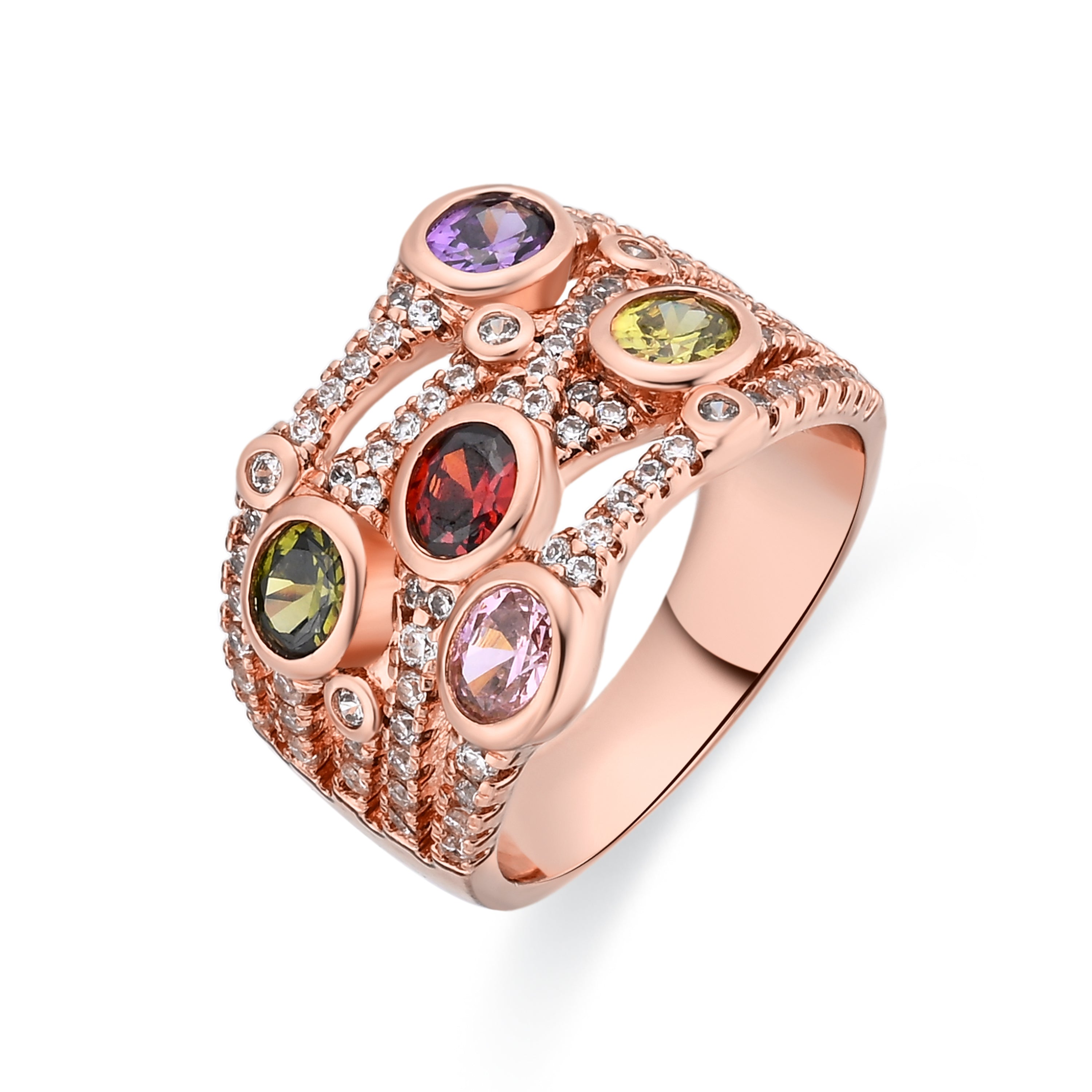 Anillo acabado en oro amarillo de 18k - Brakya