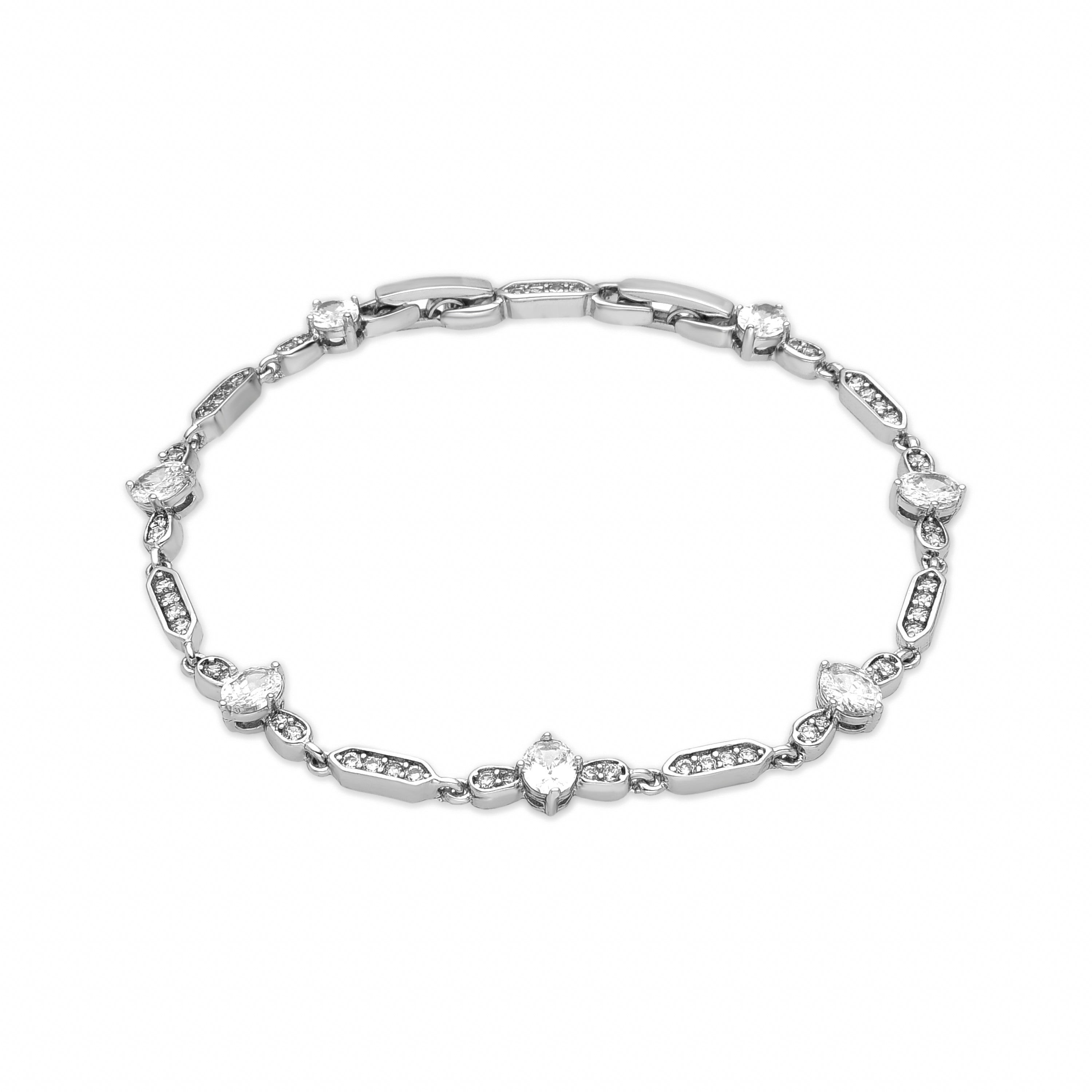 Bracelet avec Zircone Brillante finition argent - Sanu
