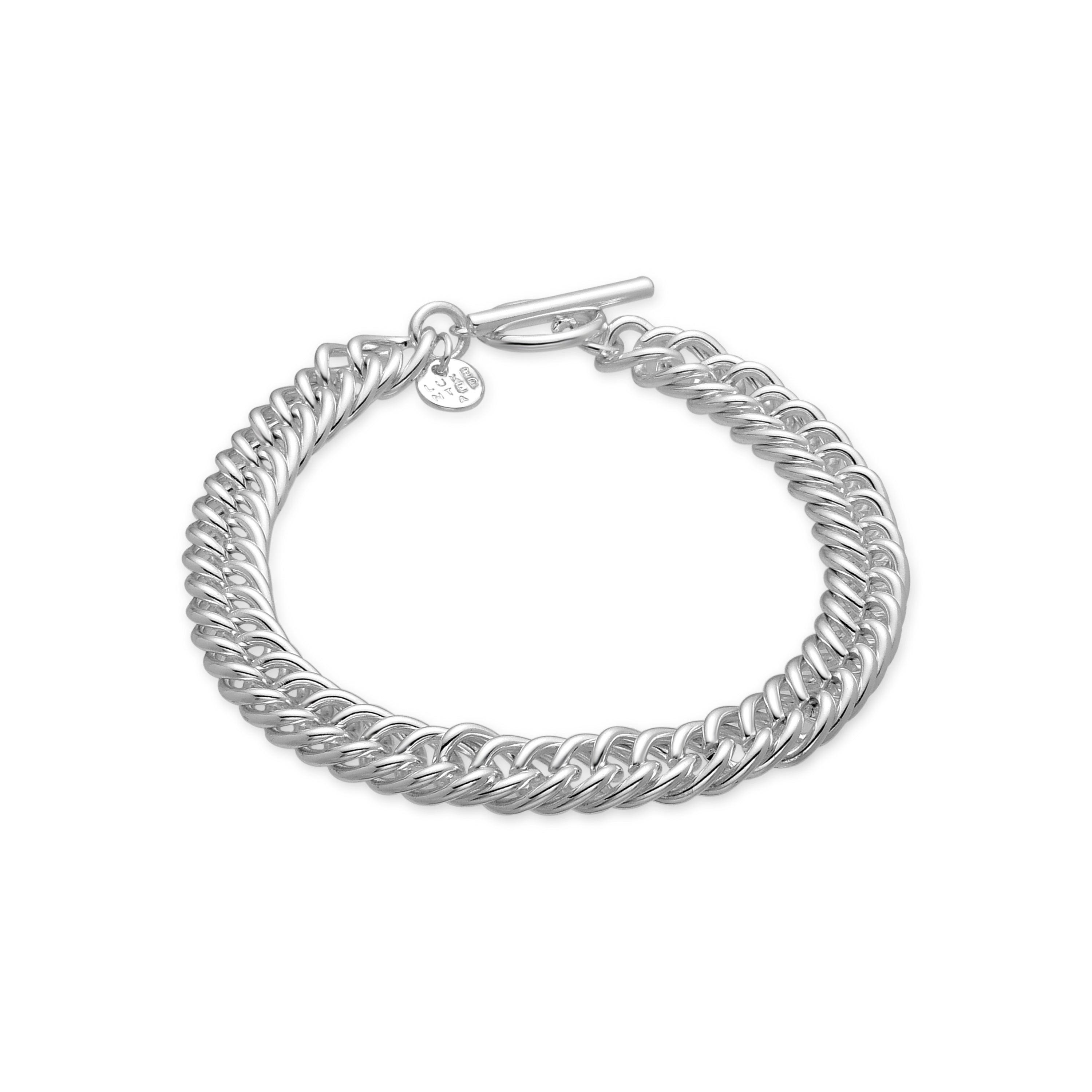Pulsera acabada en rodio - Delsa